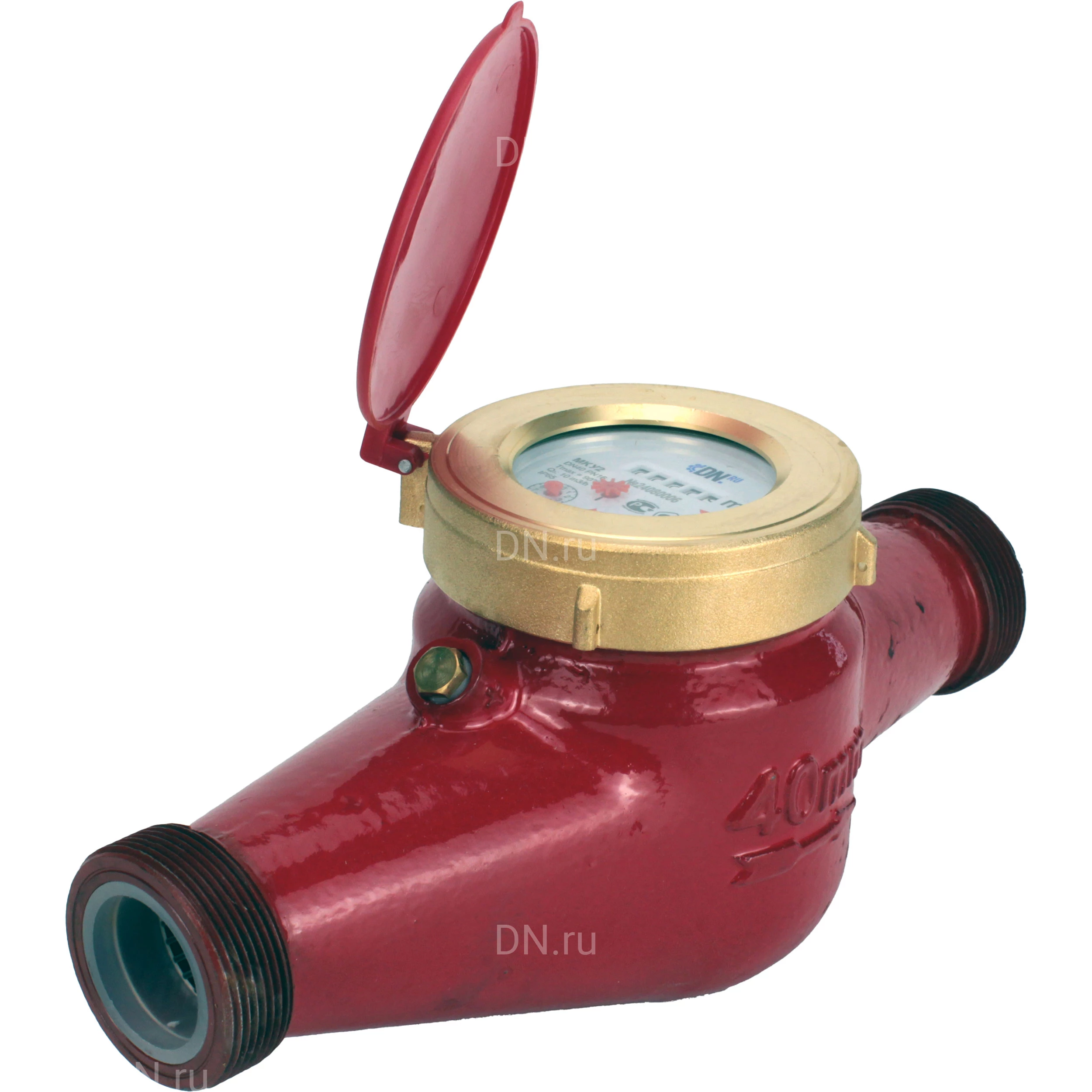 Изображение товара Счетчик воды универсальный крыльчатый DN.ru MKУ2 Ду25 Ру16, многоструйный, чугунный, резьбовой, L=260мм