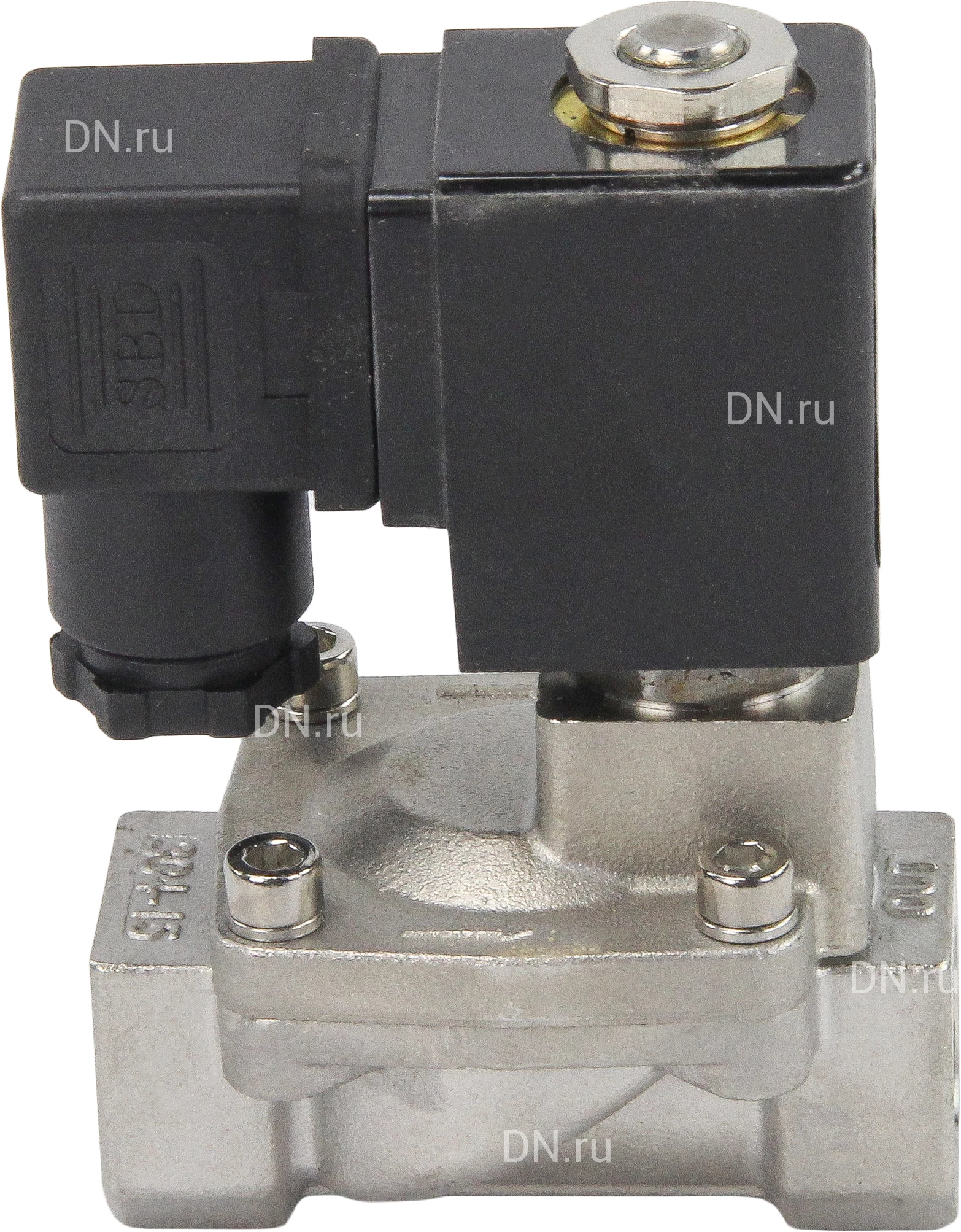 Изображение товара Клапан электромагнитный соленоидный двухходовой DN.ru VS2W-401E-PU-NC Ду15 Ру16 корпус сталь, пилотного действия, присоединение внутренняя резьба 1/2, нормально-закрытый (НЗ), уплотнение EPDM, катушка 220В (опрессовано)
