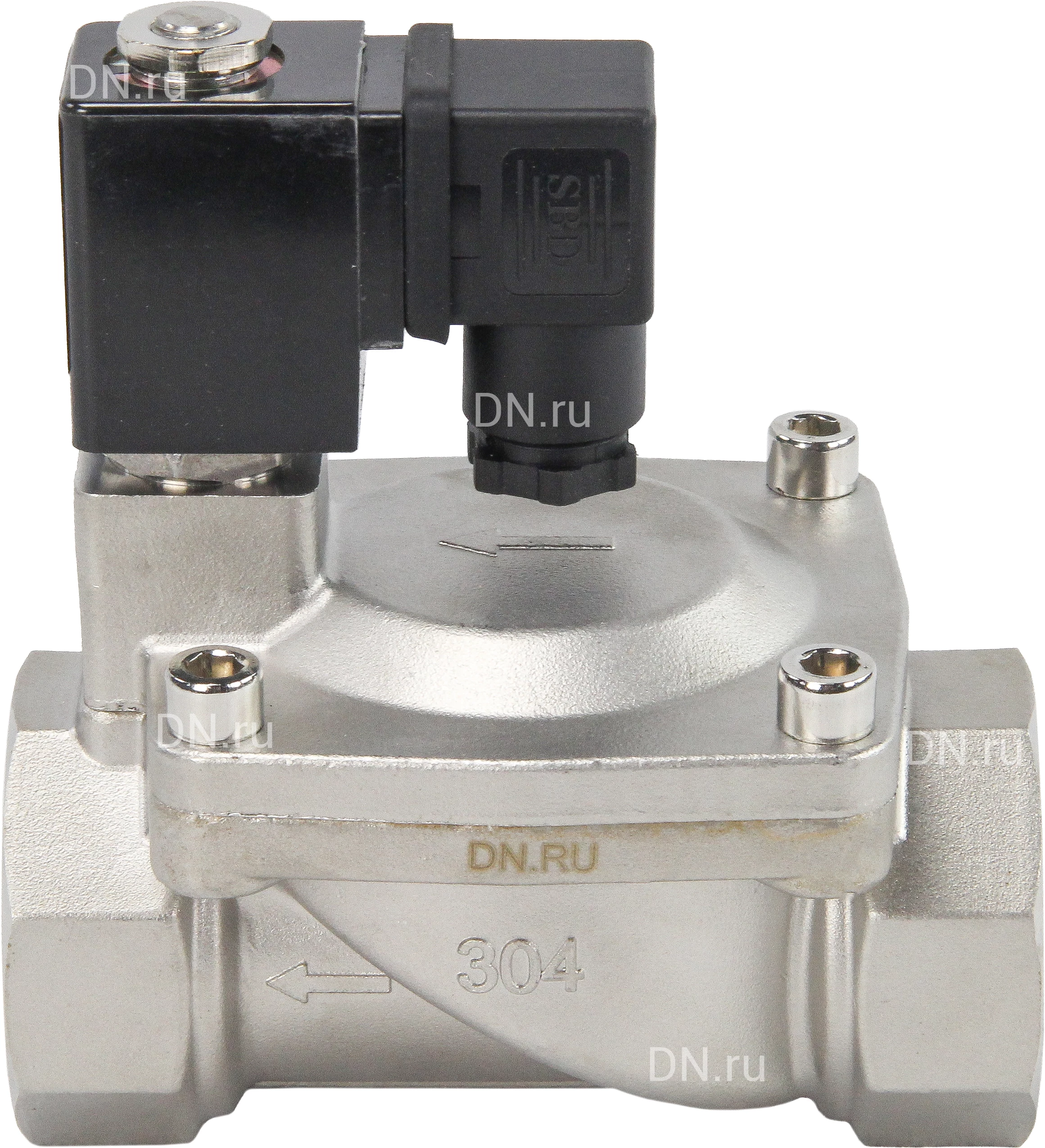 Изображение товара Клапан электромагнитный соленоидный двухходовой DN.ru VS2W-401E-PU-NC Ду40 Ру16 корпус сталь, пилотного действия, присоединение внутренняя резьба 1 1/2, нормально-закрытый (НЗ), уплотнение EPDM, катушка 220В (опрессовано)