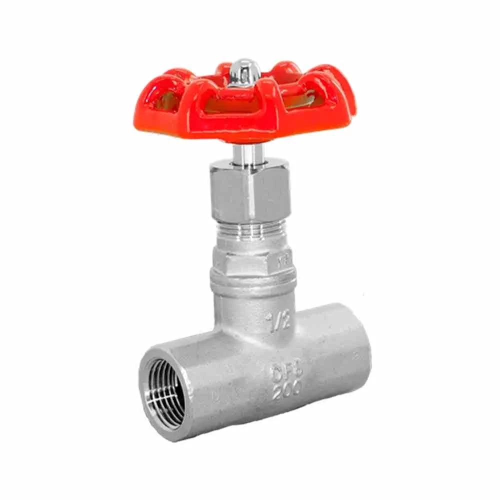 Изображение товара Вентиль запорный Newkey NK-ZSm 1/2″ Ду15 Ру14 муфтовый, нержавеющая сталь AISI304 CF8, присоединение - внутренняя резьба, управление - маховик