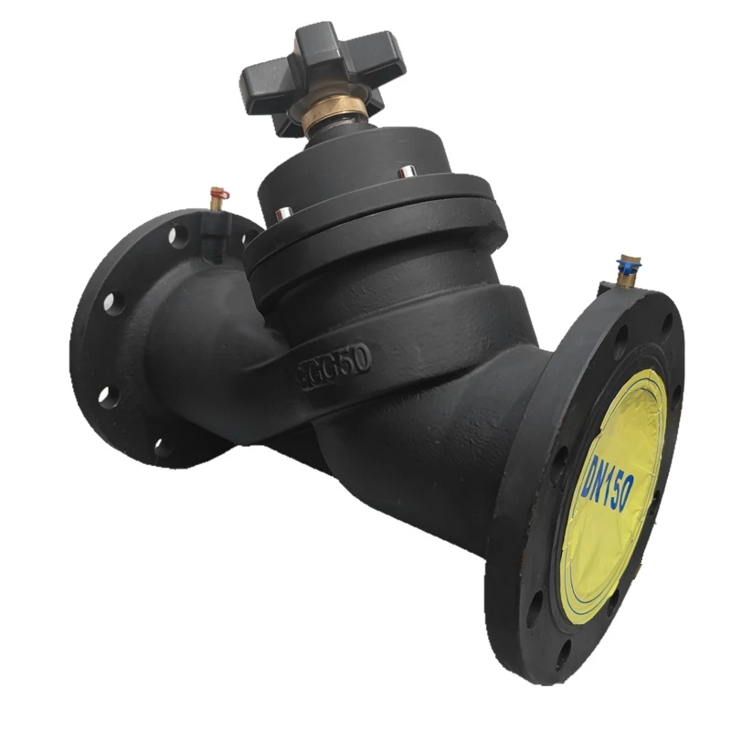 Изображение товара Клапан балансировочный DN.ru VB1431V-F Ду150 Ру16 чугунный, фланцевый, с ниппелями