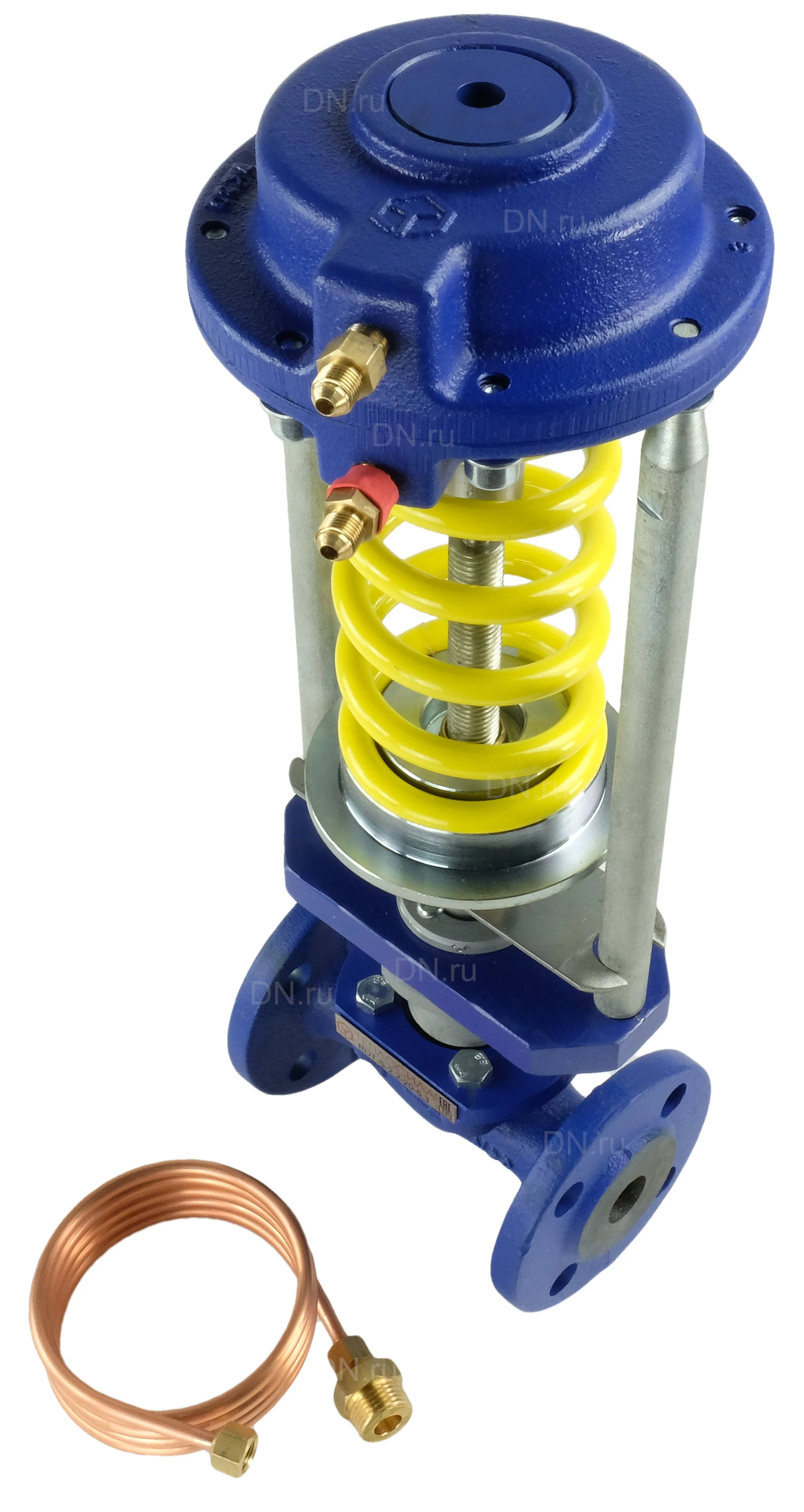 Изображение товара Регулятор давления до себя Теплосила RDT-S Ду50 Ру16 Kvs16 прямого действия, нормально закрытый, корпус - чугун, фланцевый, Tmax до 150°С, диапазон настройки Рп0.08-0.9бар