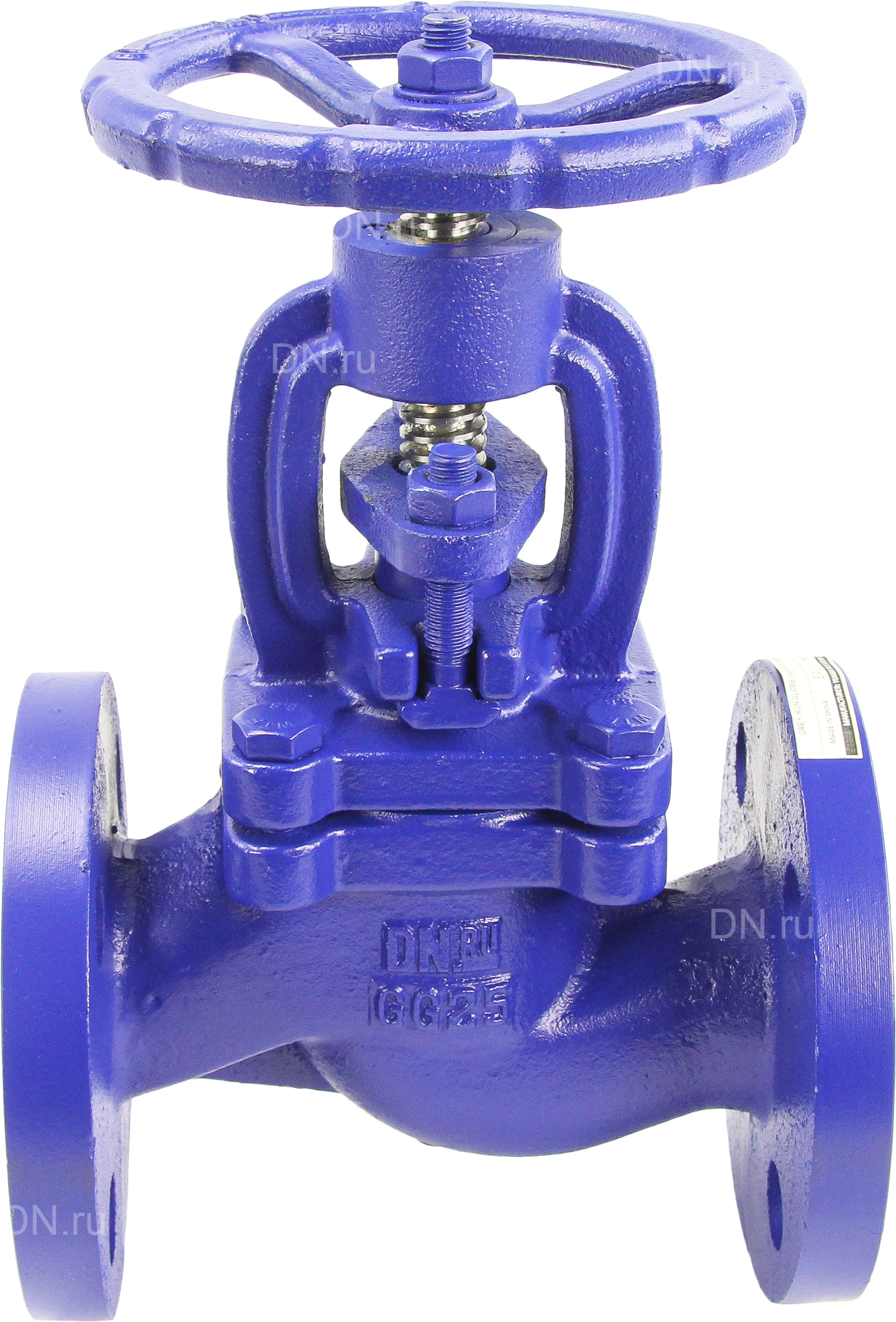 Изображение товара Клапан запорный сальниковый DN.ru 215A Ду32 Ру16, чугунный, фланцевый (опрессовано)