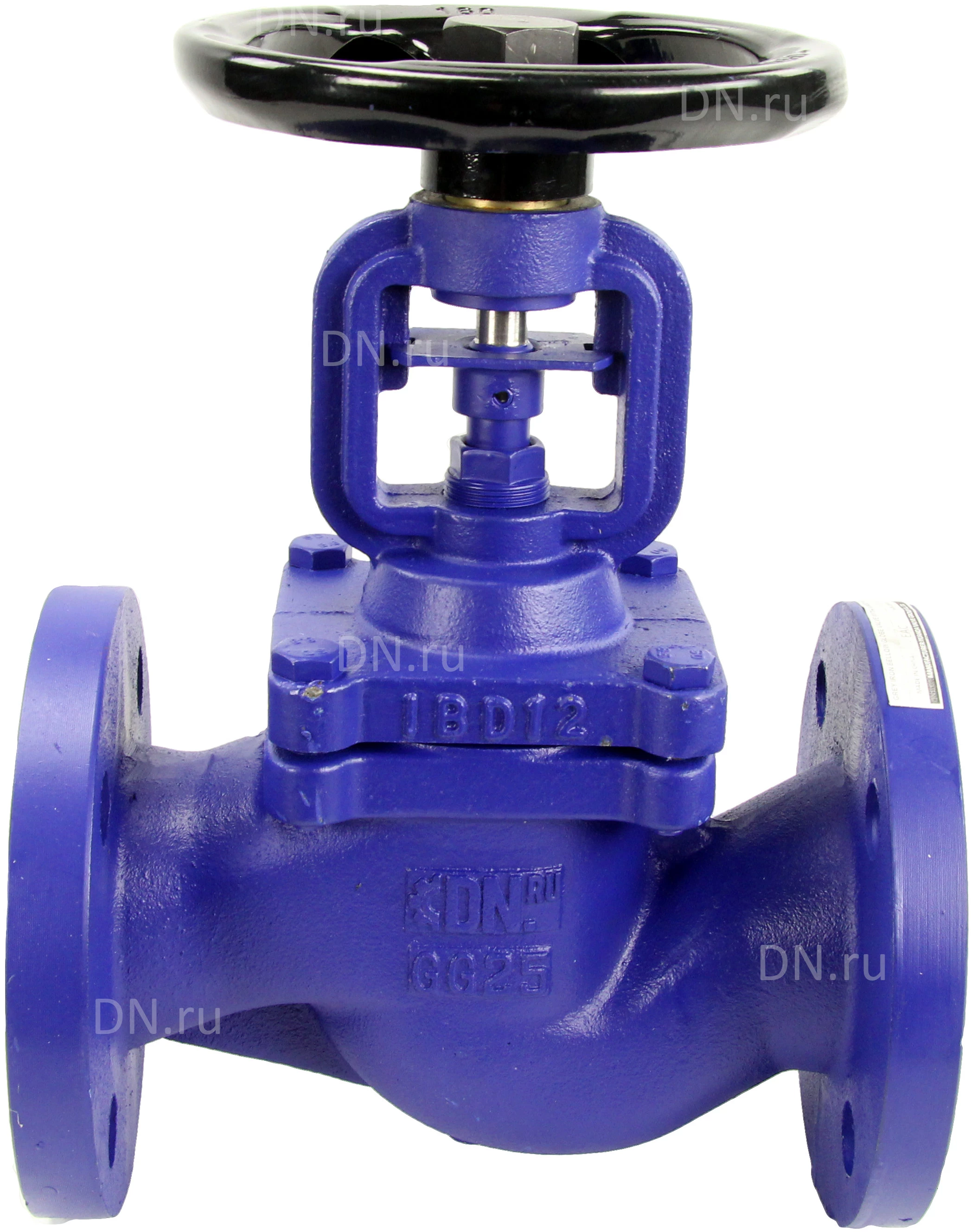 Изображение товара Клапан запорный сильфонный DN.ru V234A Ду80 Ру16, чугунный, фланцевый (опрессовано)