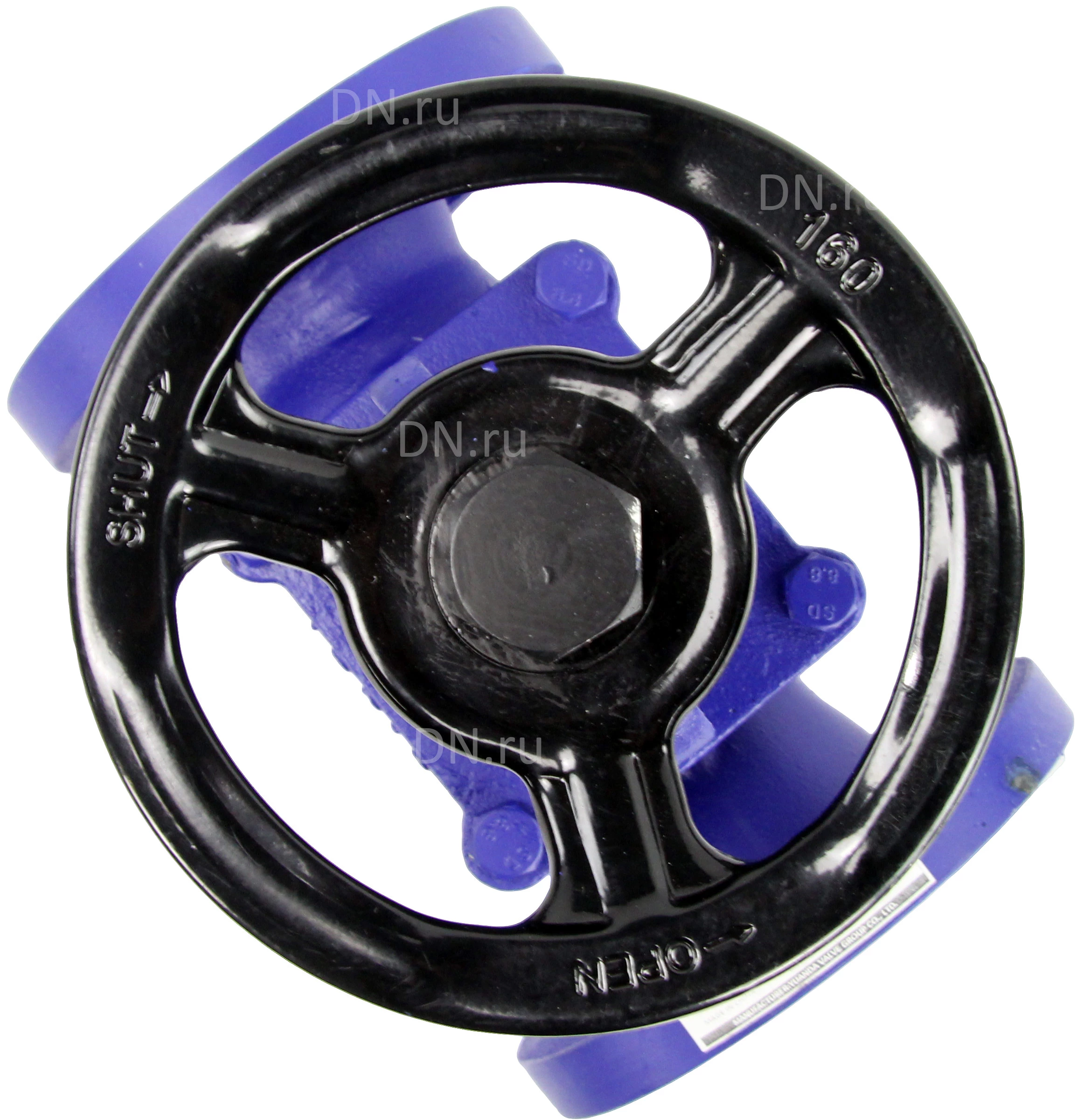 Изображение товара Клапан запорный сильфонный DN.ru VSO1121M-F-S Ду50 Ру16, фланцевый, корпус - чугун GG25, уплотнение - металл, управление - штурвал