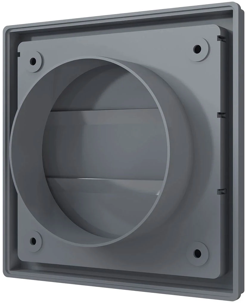 Изображение товара Выход стенной ERA КФ 150х150 фланец Дн100 серый