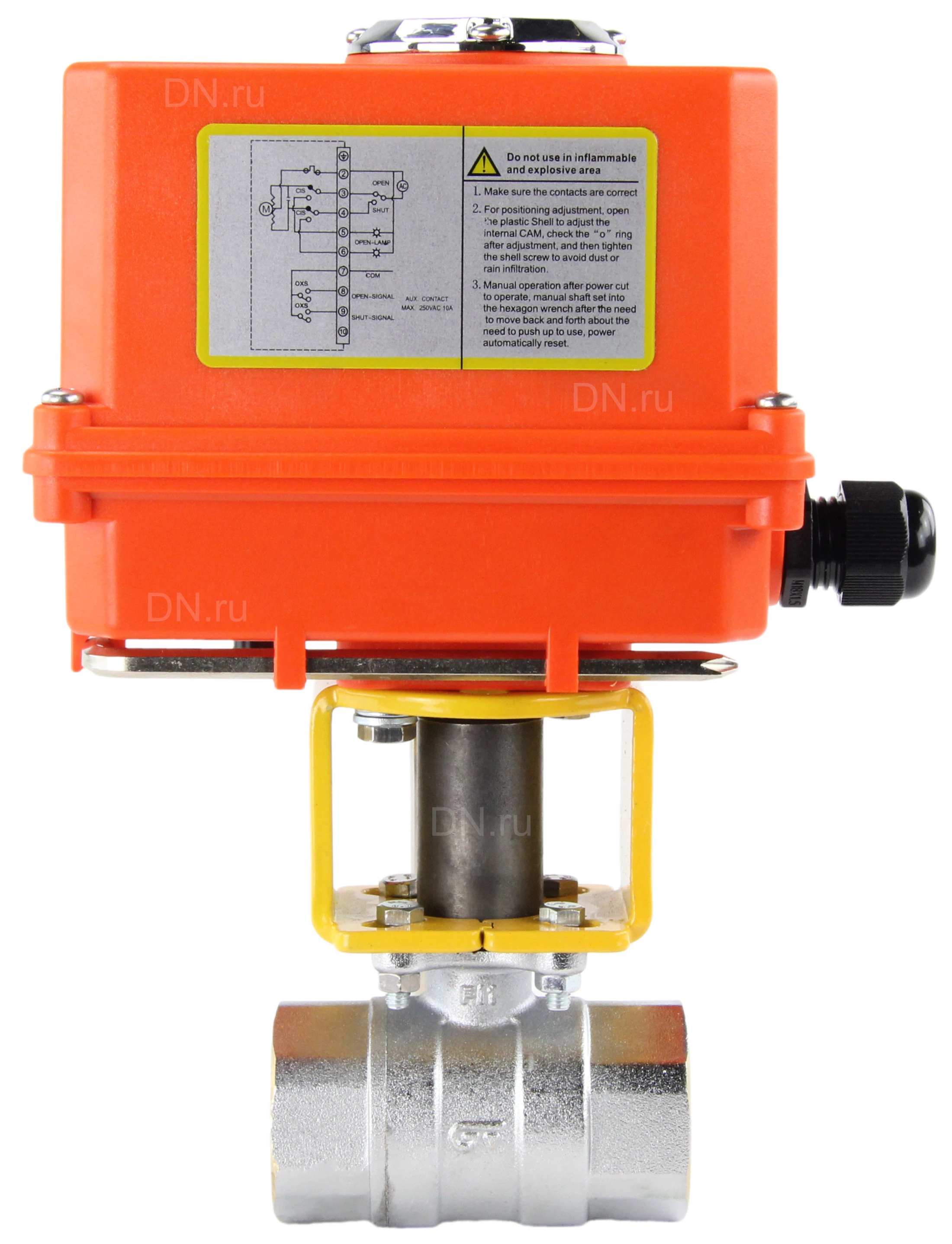 Изображение товара Кран шаровой Genebre 3023 3/4 Ду20 с электроприводом для теплоснабжения