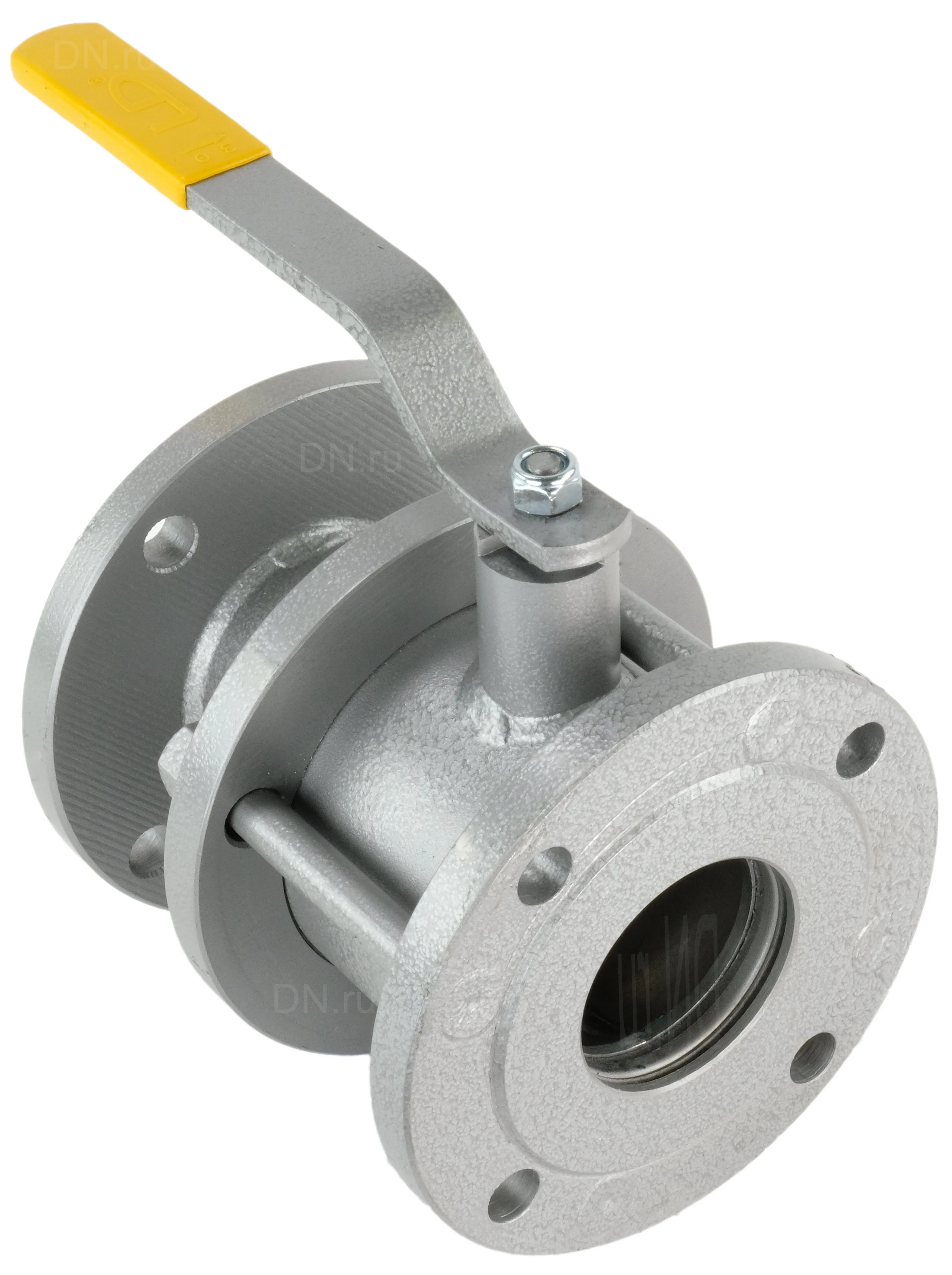 Изображение товара Кран шаровой LD КШ.Р.Ф.080.016.П/П.02 Ду80 Ру16 полнопроходной, двухходовой, углеродистая сталь 20, уплотнение - PTFE, фланцевый, ручка-рычаг, разборный