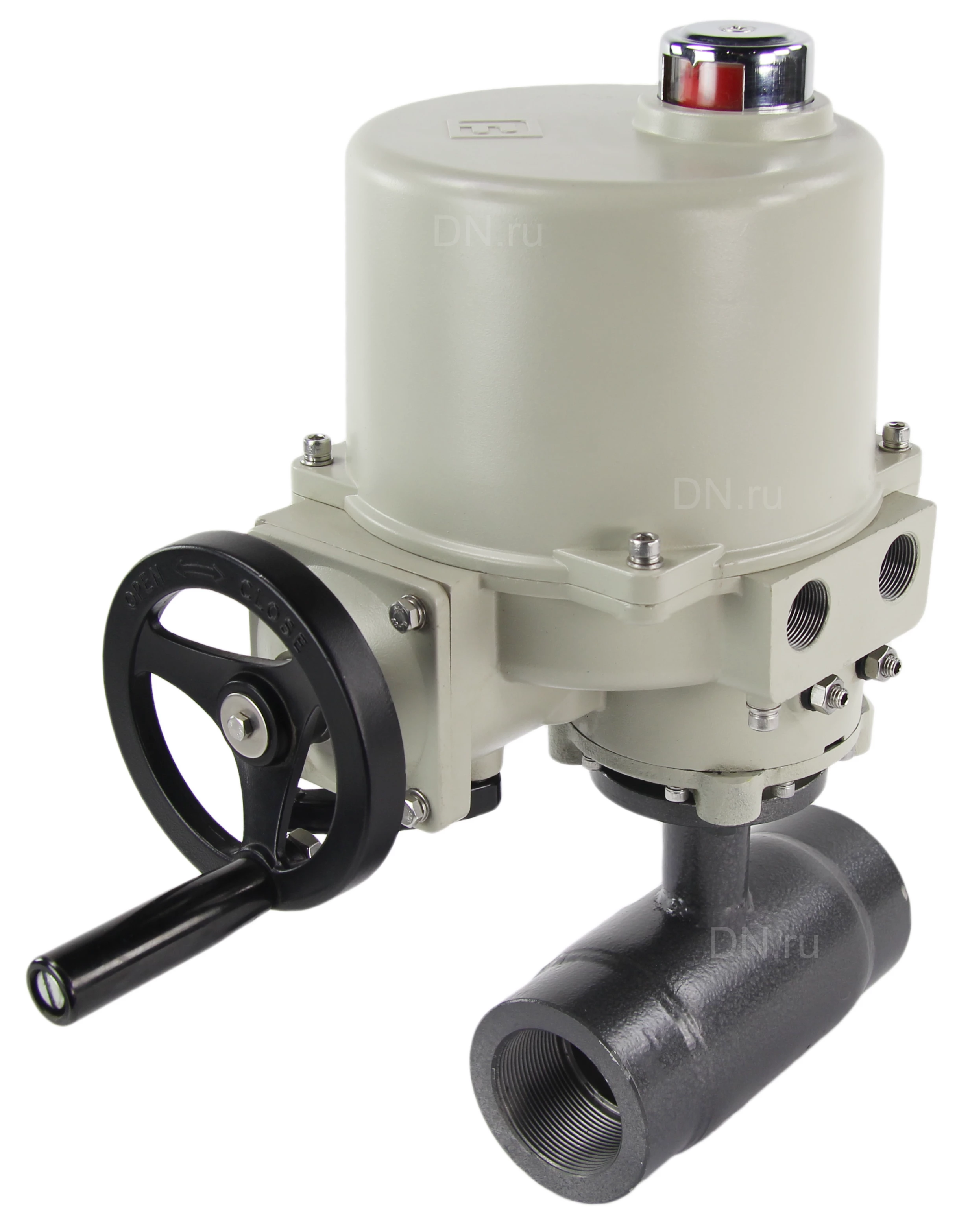 Изображение товара Кран шаровой ALSO КШ.М.П.Р.080.25-01 3″ Ду80 Ру25 полнопроходной, внутренняя резьба, корпус - сталь 20, уплотнение - PTFE, управление - взрывозащищенный электропривод ГЗ-ОФВ-150/22М 220В