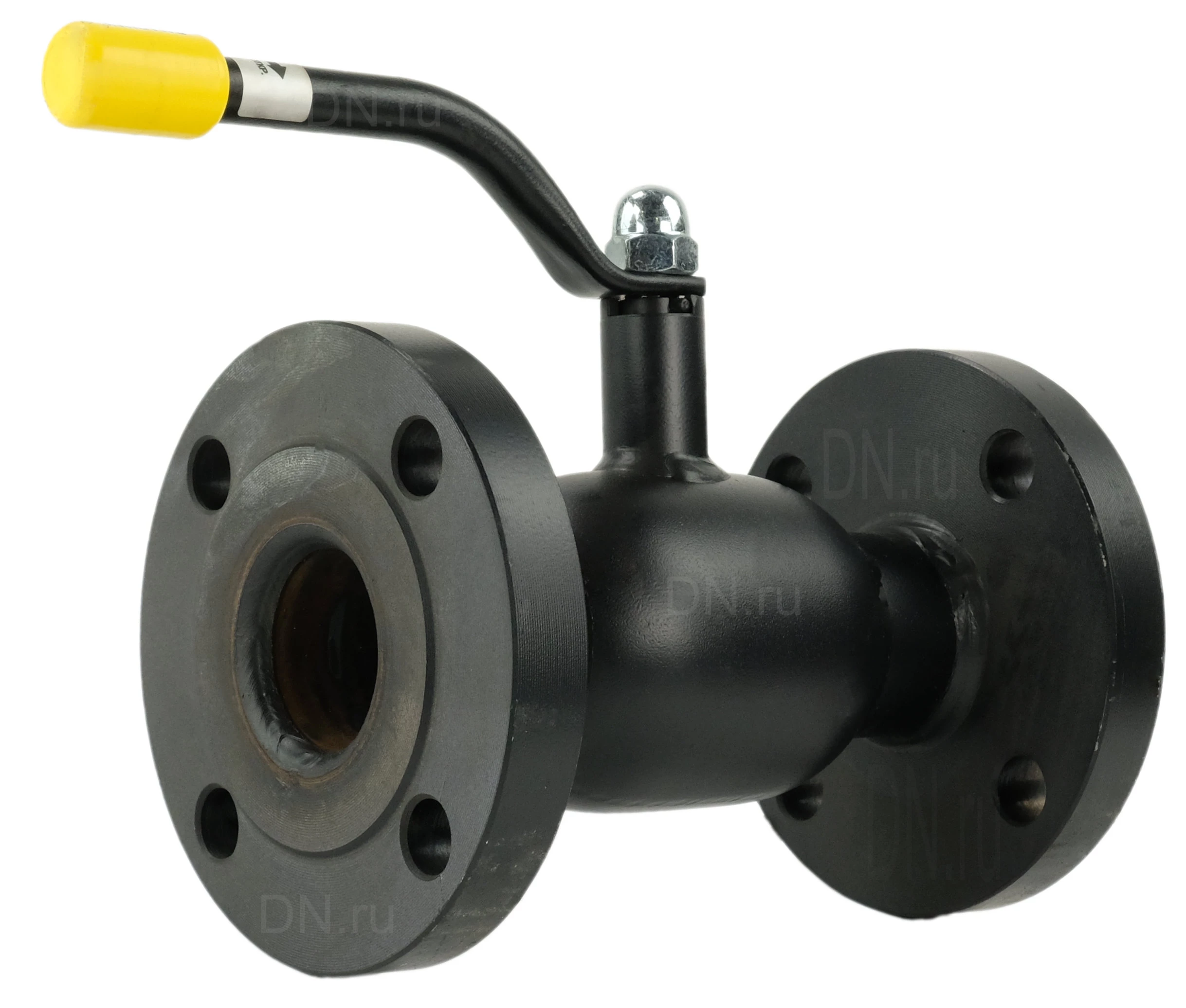 Изображение товара Кран шаровой Broen Ballomax КШТ 60.103.025 Ду25 Ру40 стандартнопроходной, двухходовой, сталь 09Г2С, уплотнение - PTFE, фланцевый, ручка-рычаг