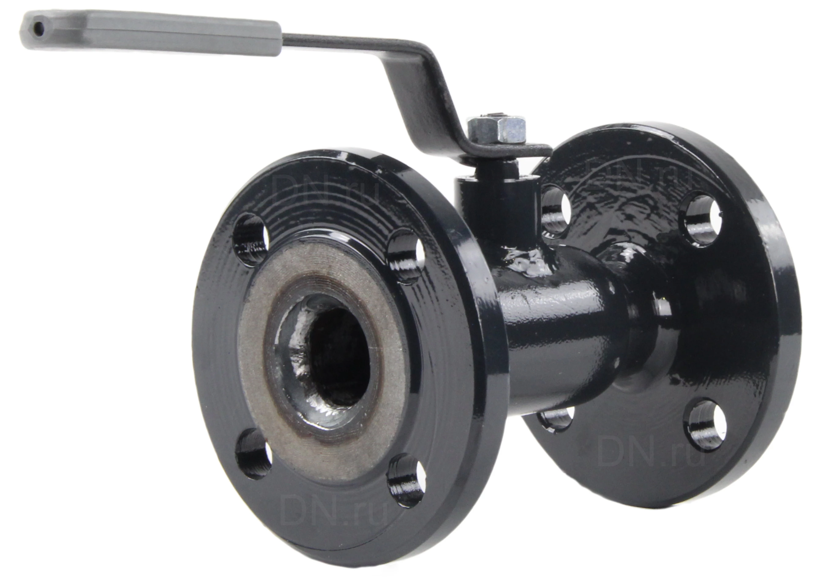 Изображение товара Кран шаровой Forteca КШС 183.1 11с67п Ду50 Ру40 стандартнопроходной, двухходовой, углеродистая сталь 20, уплотнение - фторопласт, фланцевый, ручка-рычаг