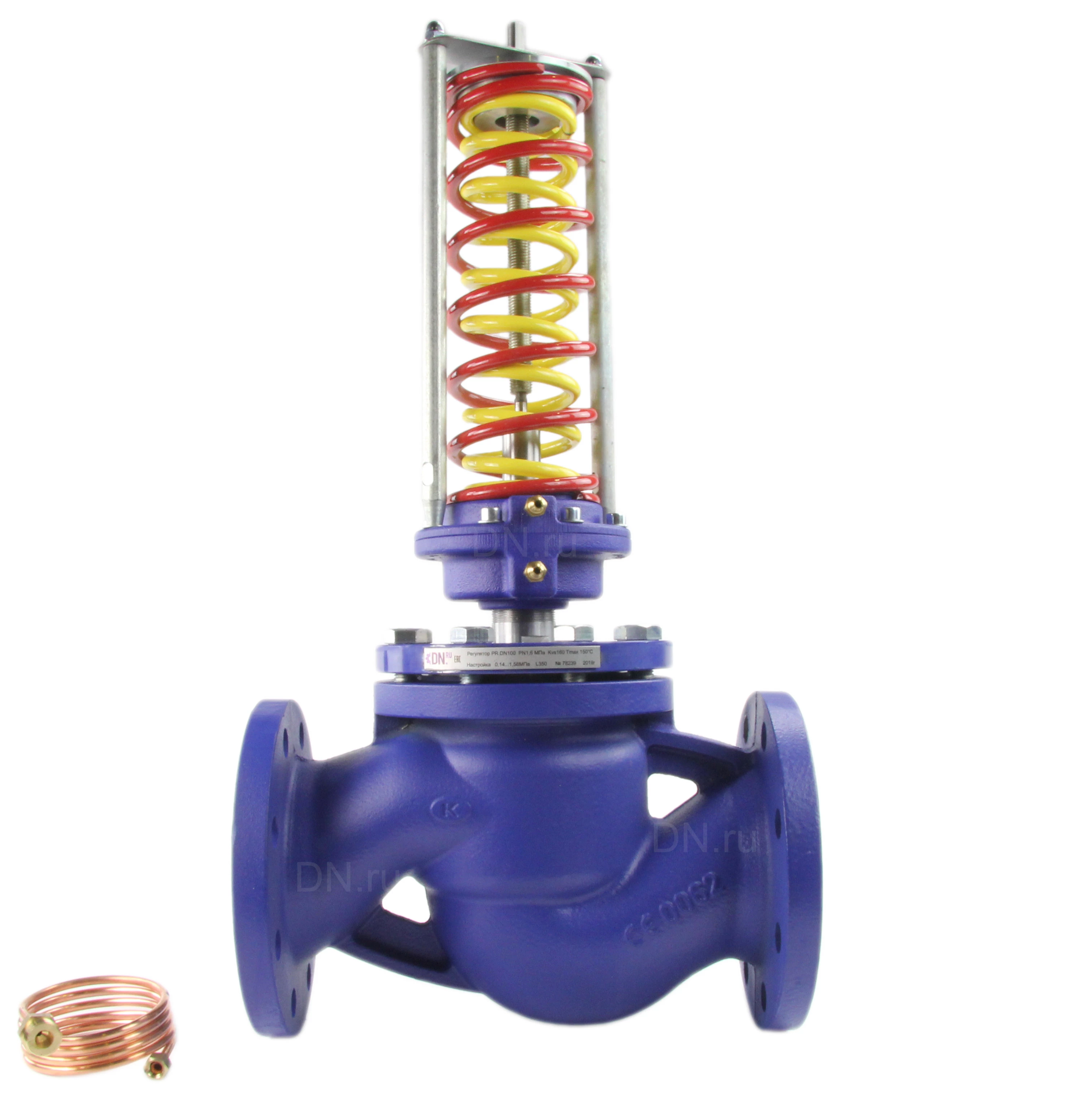 Изображение товара Регулятор давления до себя DN.ru PRB1030N-F-DA Ду65 Ру16 Kvs40 прямого действия, серый чугун СЧ20, фланцевый, Tmax до 150°С, диапазон настройки 2 (1 - 4 кгс/см2)