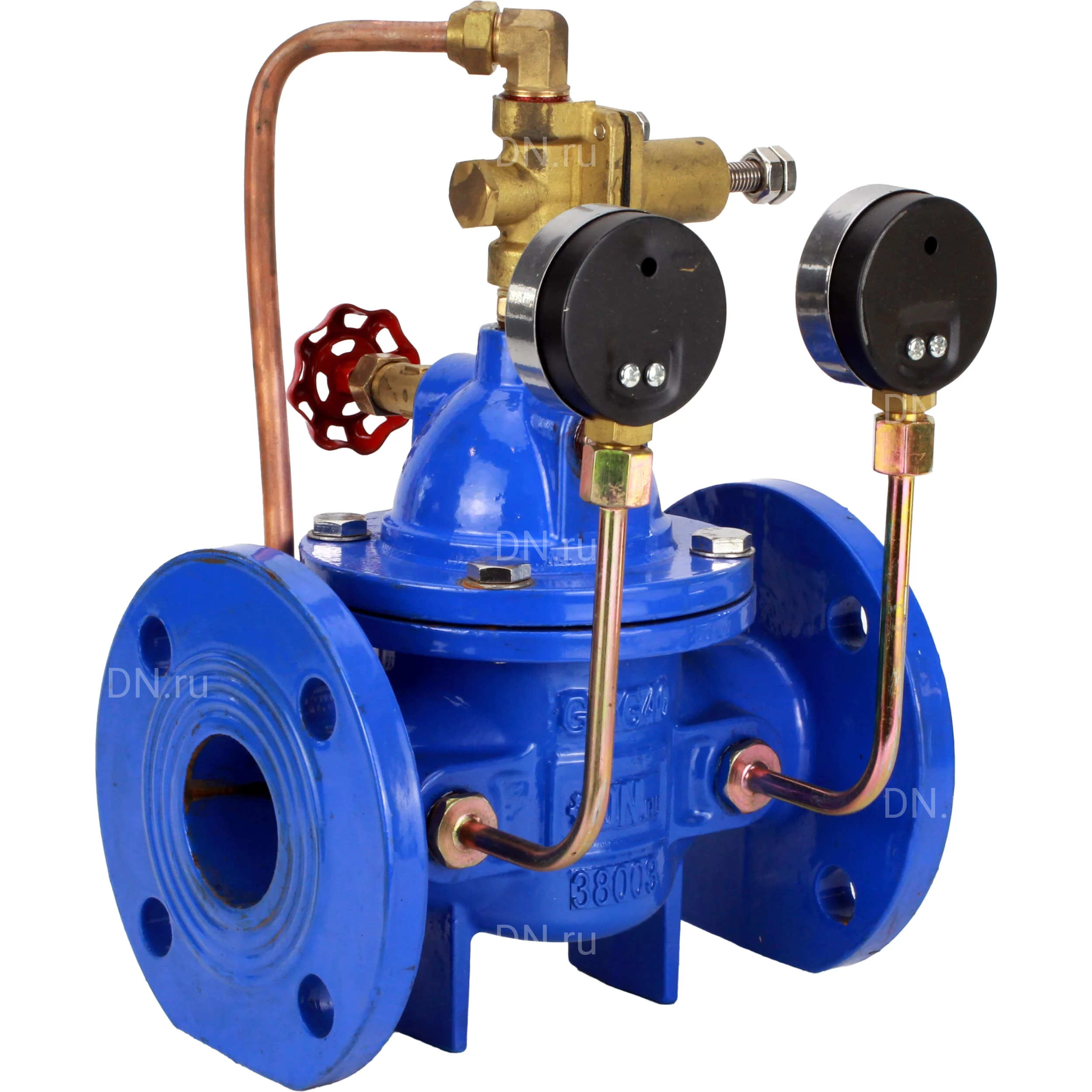 Изображение товара Регулятор после себя с пилотным управлением DN.ru PVA1-1313RR-F Ду50 Ру16, мембранный, корпус - чугун GGG40, диск - чугун GGG40, уплотнение - каучук натуральный армированный, присоединение - фланцевое