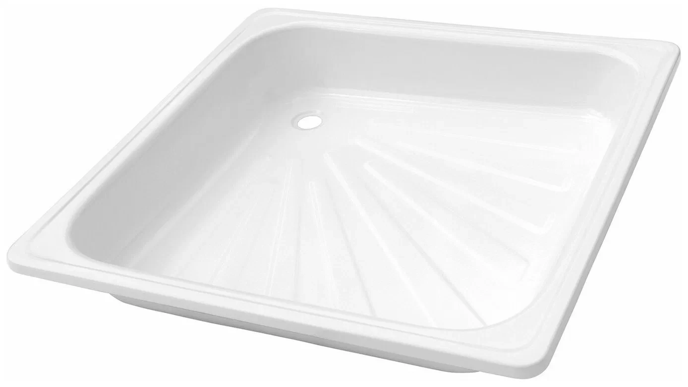 Изображение товара Душевой стальной эмалированный поддон Ligeya 90x90x15 с антискользящим покрытием