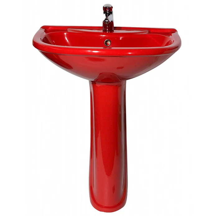 Изображение товара Умывальник с пьедесталом Оскольская керамика Престиж 55 Стандарт красный
