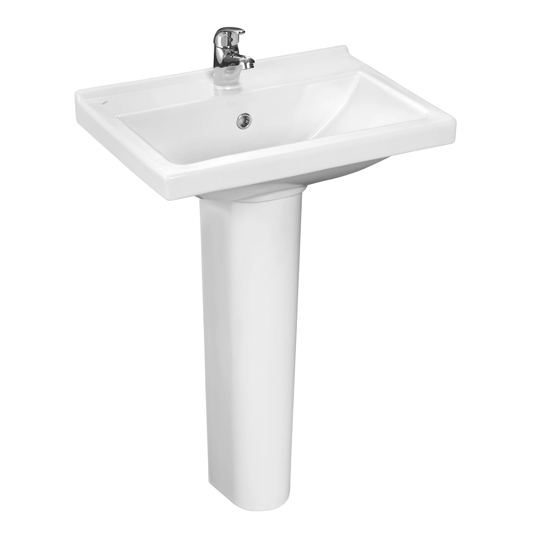 Изображение товара Умывальник Santeri Визит белый с переливом без пьедестала, современный дизайн