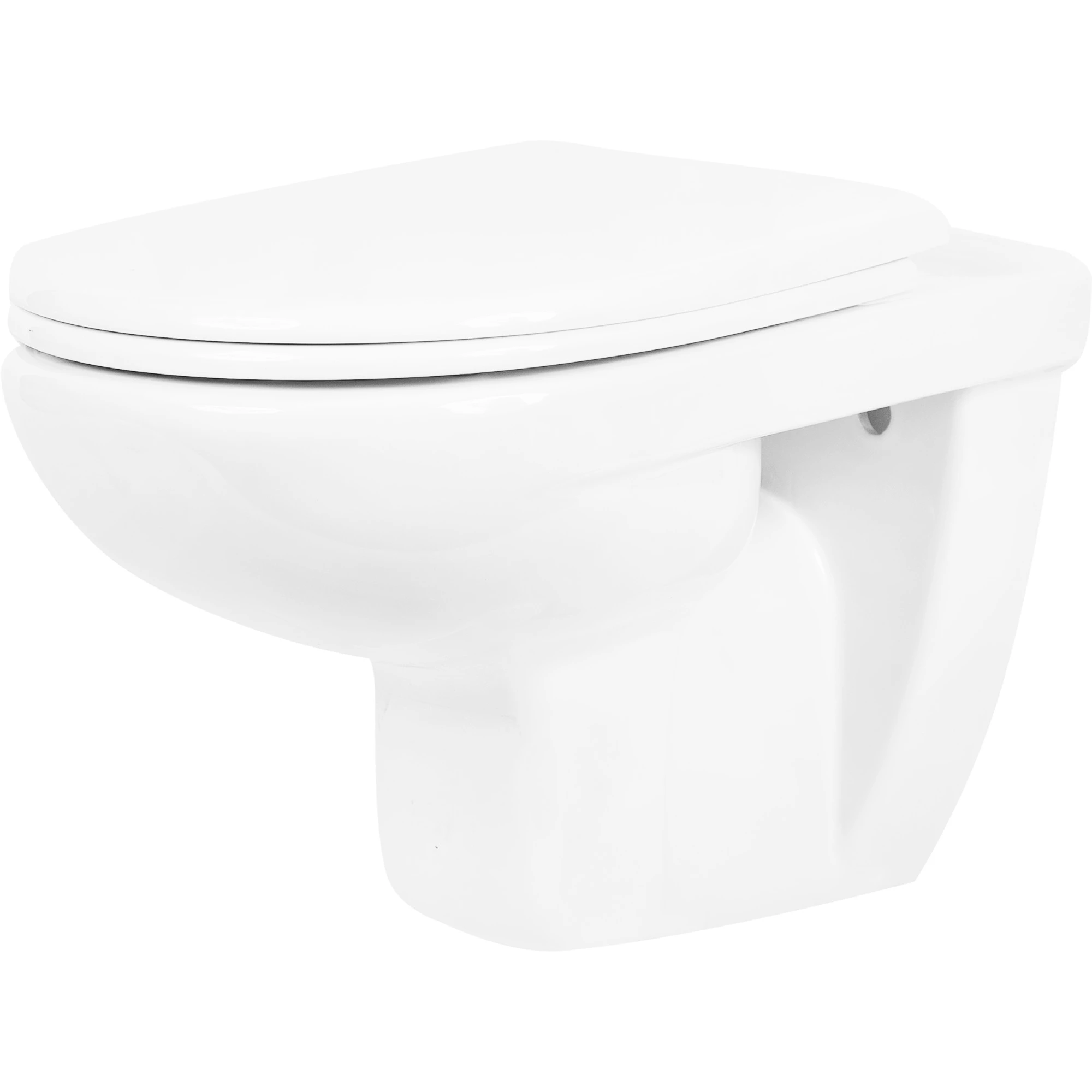 Изображение товара Унитаз подвесной Rosa Элеганс с сиденьем микролифт, инсталляция DI с хром панелью (2 кнопки)