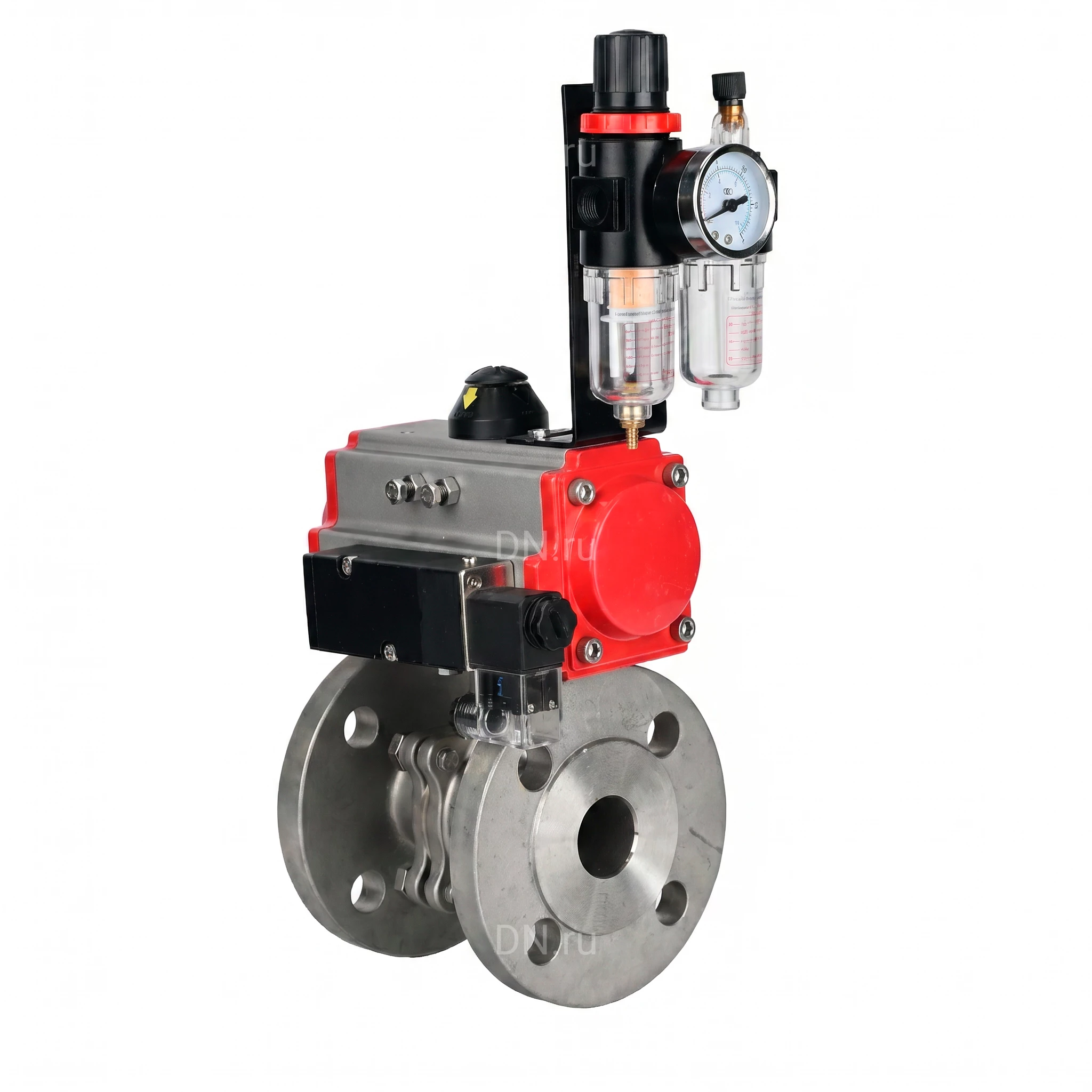 Изображение товара Кран шаровой DN.ru BV3232P(2pc)-FP-F-ISO-H Ду125 Ру16 27х27 нержавеющая сталь 316