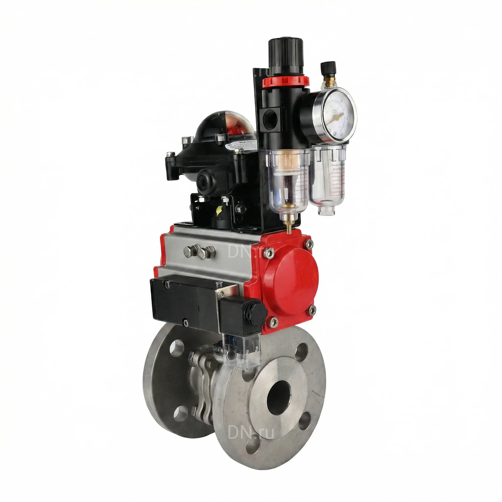 Изображение товара Кран шаровой DN.ru BV3232P(2pc)-FP-F-ISO-H Ду250 Ру16 нержавеющая сталь 316