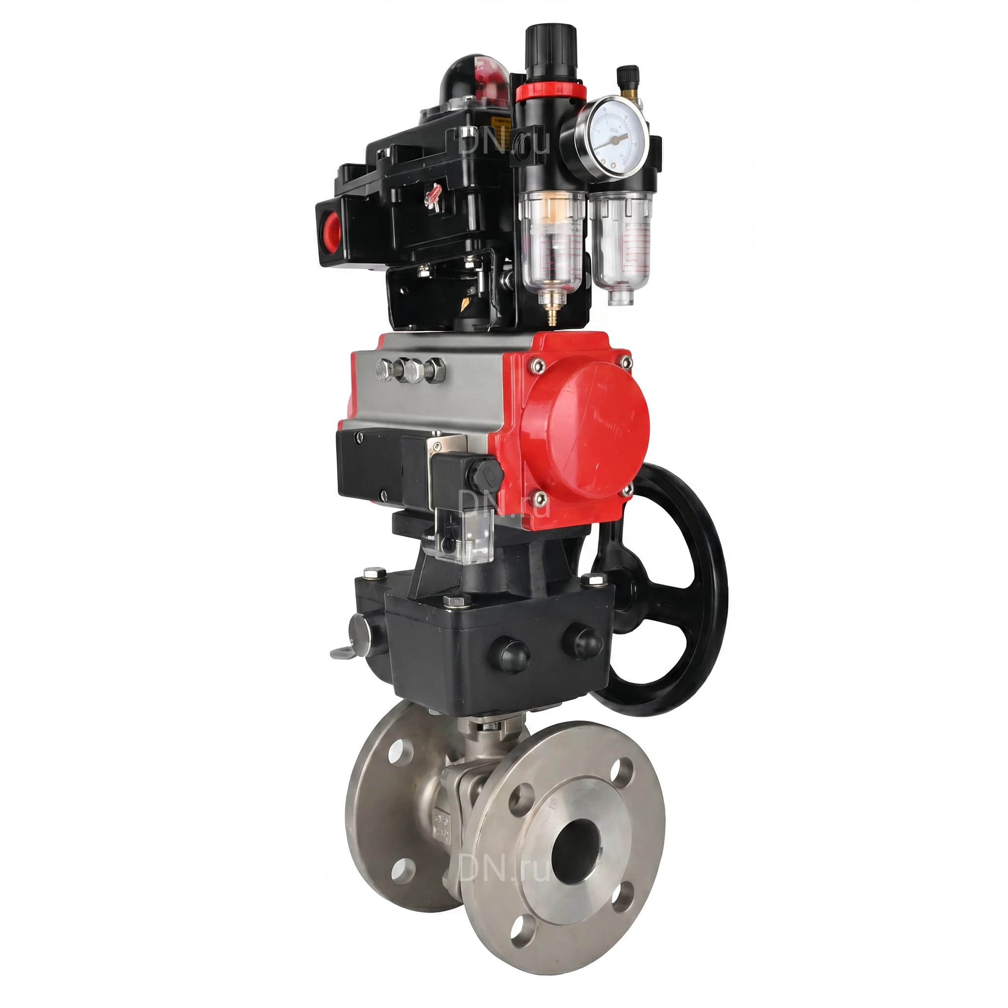 Изображение товара Кран шаровой DN.ru BV3232P-FP ISO-H 25 Ду40 пневмопривод