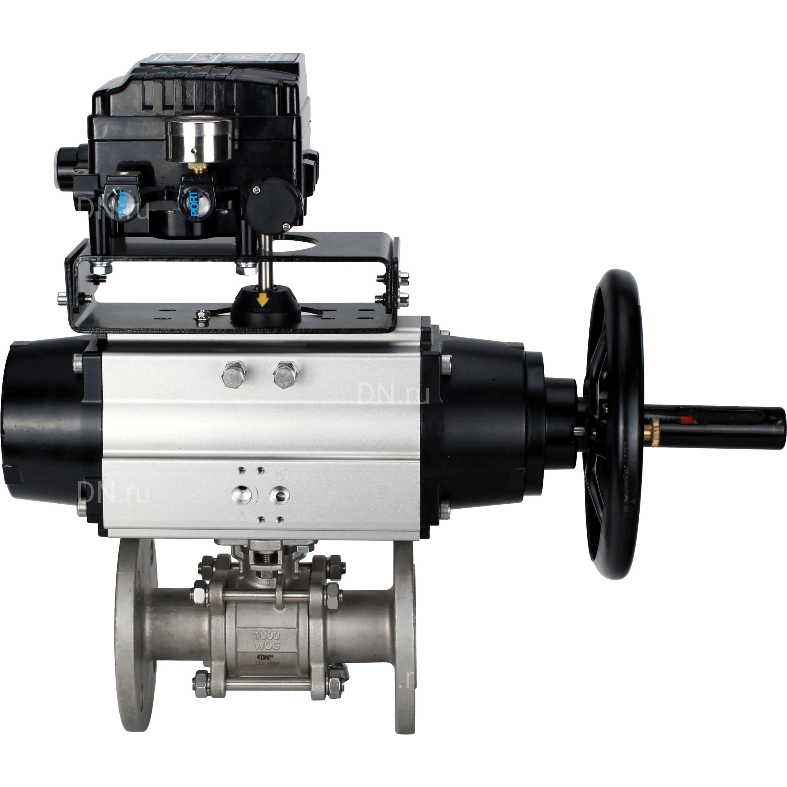 Изображение товара Кран шаровой DN.ru BV3232P(3pc)-FP-F-ISO-H Ду80 Ру40