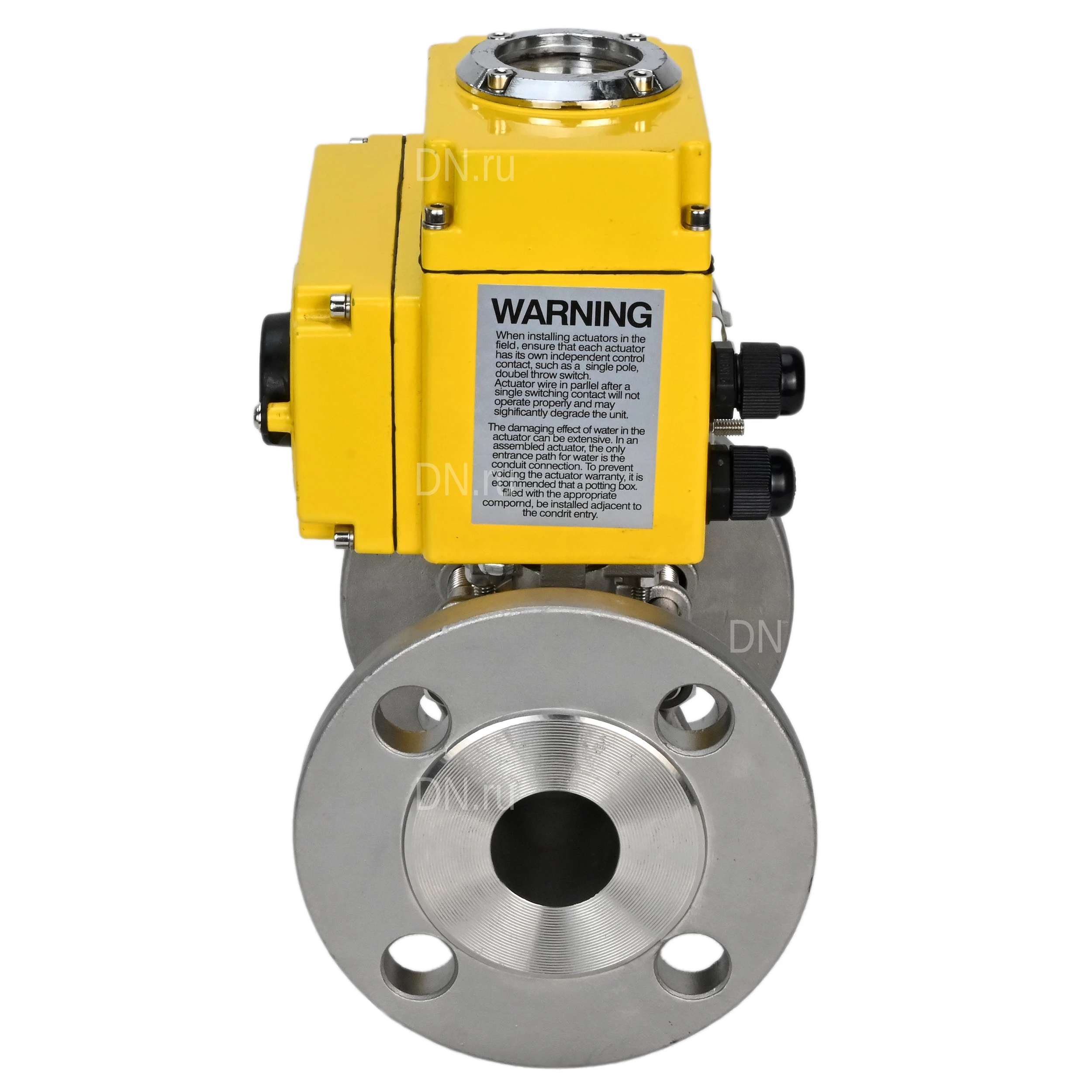 Изображение товара Кран шаровой DN.ru BV3131P(3pc)-FP-F-ISO-H Ду65 Ру25 с электроприводом