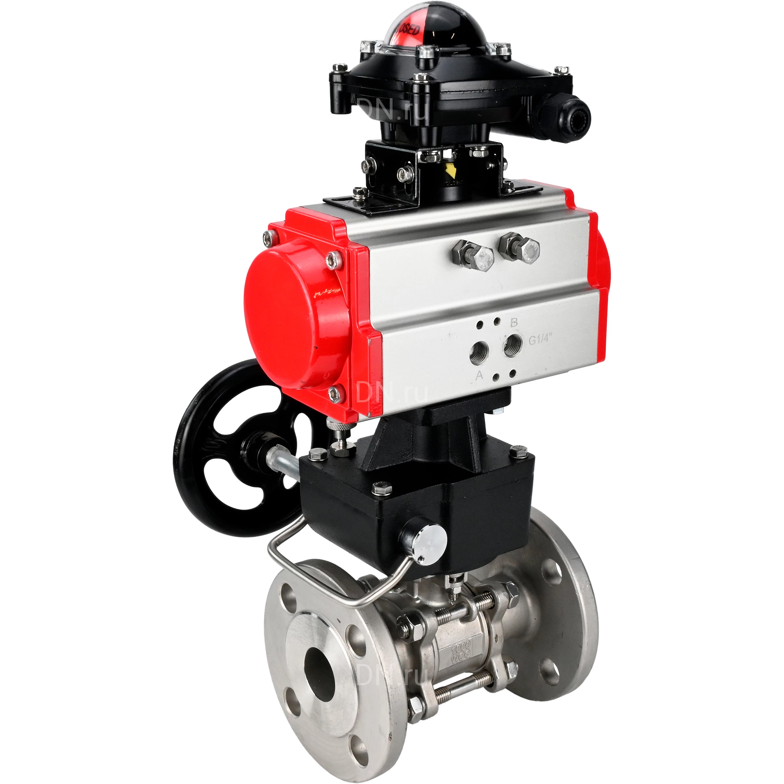 Изображение товара Кран шаровой DN ru BV3131P 3pc FP F ISO-H Ду50 Ру40 пневмопривод PA-DA 083