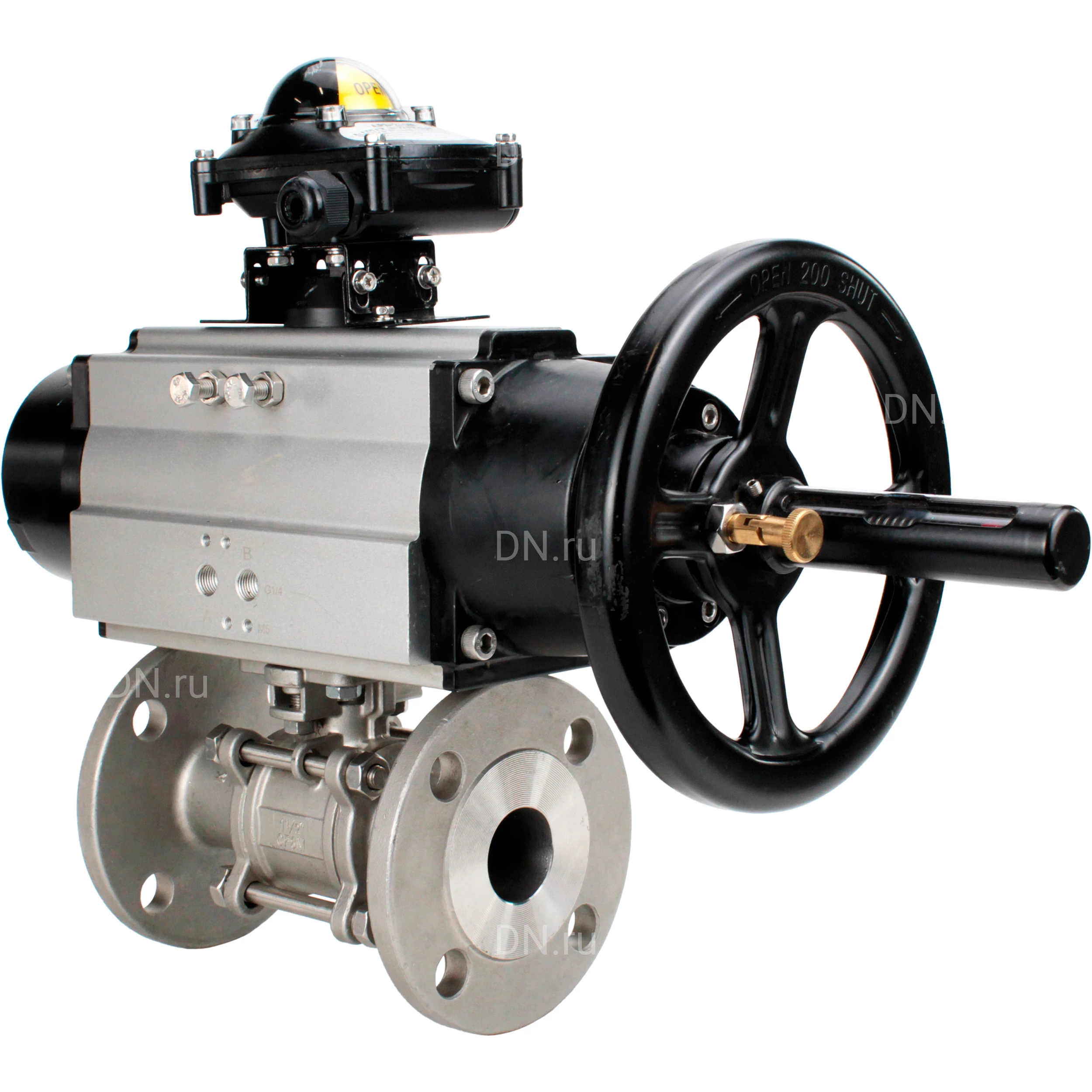 Изображение товара Кран шаровой DN.ru BV3232P(3pc)-FP-F-ISO-H Ду65 Ру25 Изображение товара Кран шаровой DN.ru BV3232P(3pc)-FP-F-ISO-H Ду65 Ру25