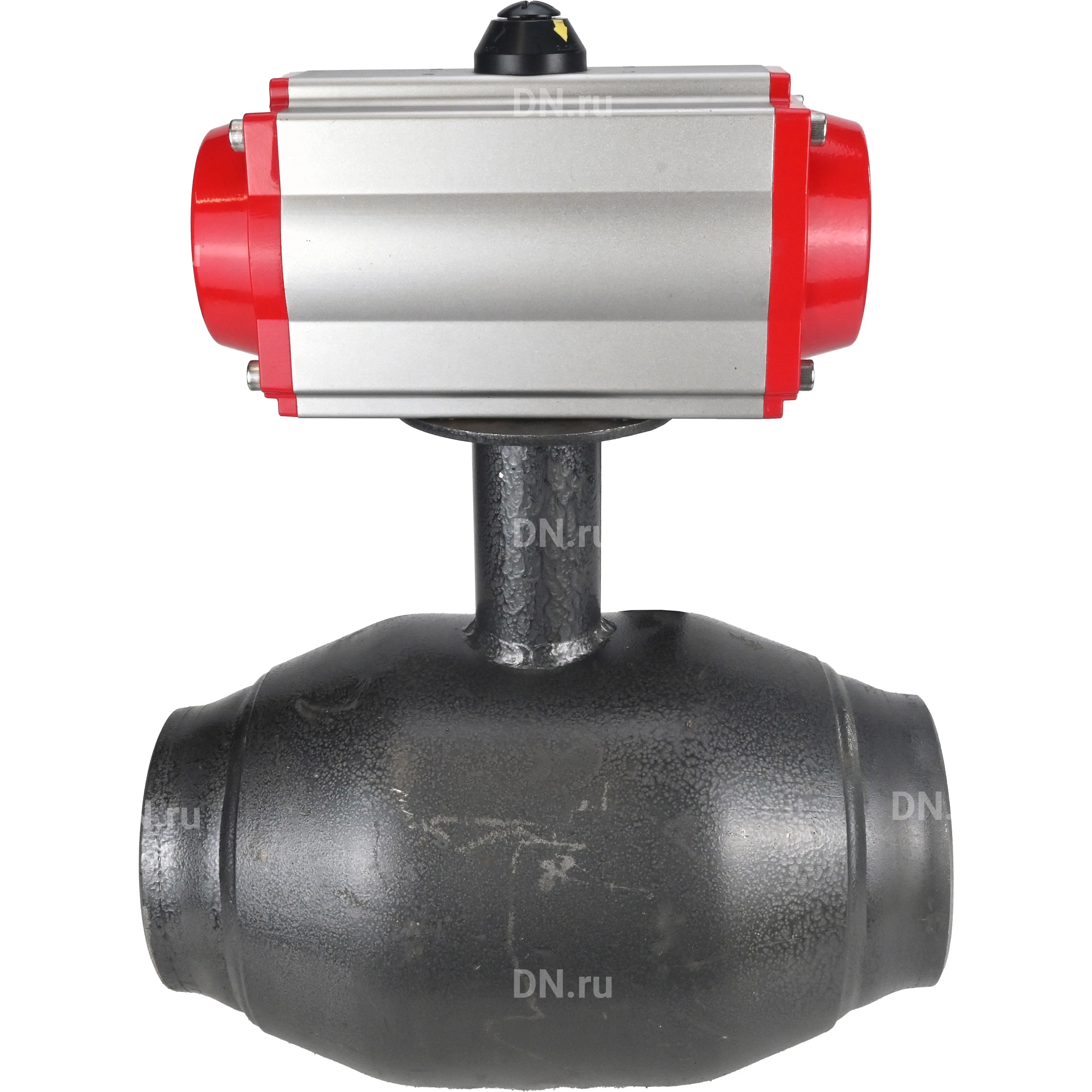 Изображение товара Кран шаровой ALSO КШ.П.П.Р.020.40-02 Ду20 Ру40 полнопроходной, под приварку, корпус - сталь 09Г2С, уплотнение - PTFE, управление - пневмопривод DN.ru PA-DA-052 с пневмораспределителем DN.ru-4M310-08 24 В