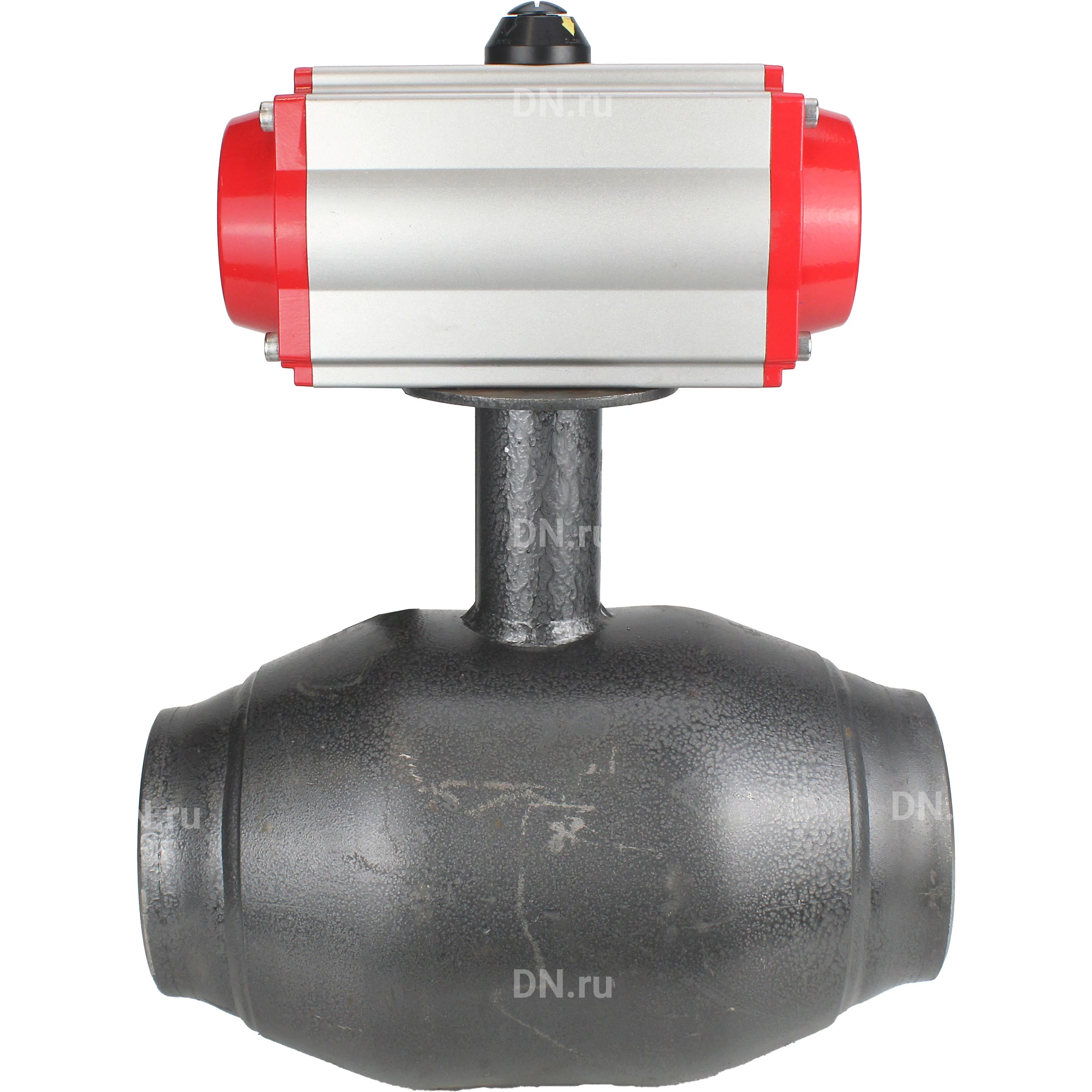 Изображение товара Кран шаровой ALSO КШ.П.П.Р.040.40-02 Ду40 Ру40 полнопроходной, под приварку, корпус - сталь 09Г2С, уплотнение - PTFE, управление - пневмопривод DN.ru PA-DA-065