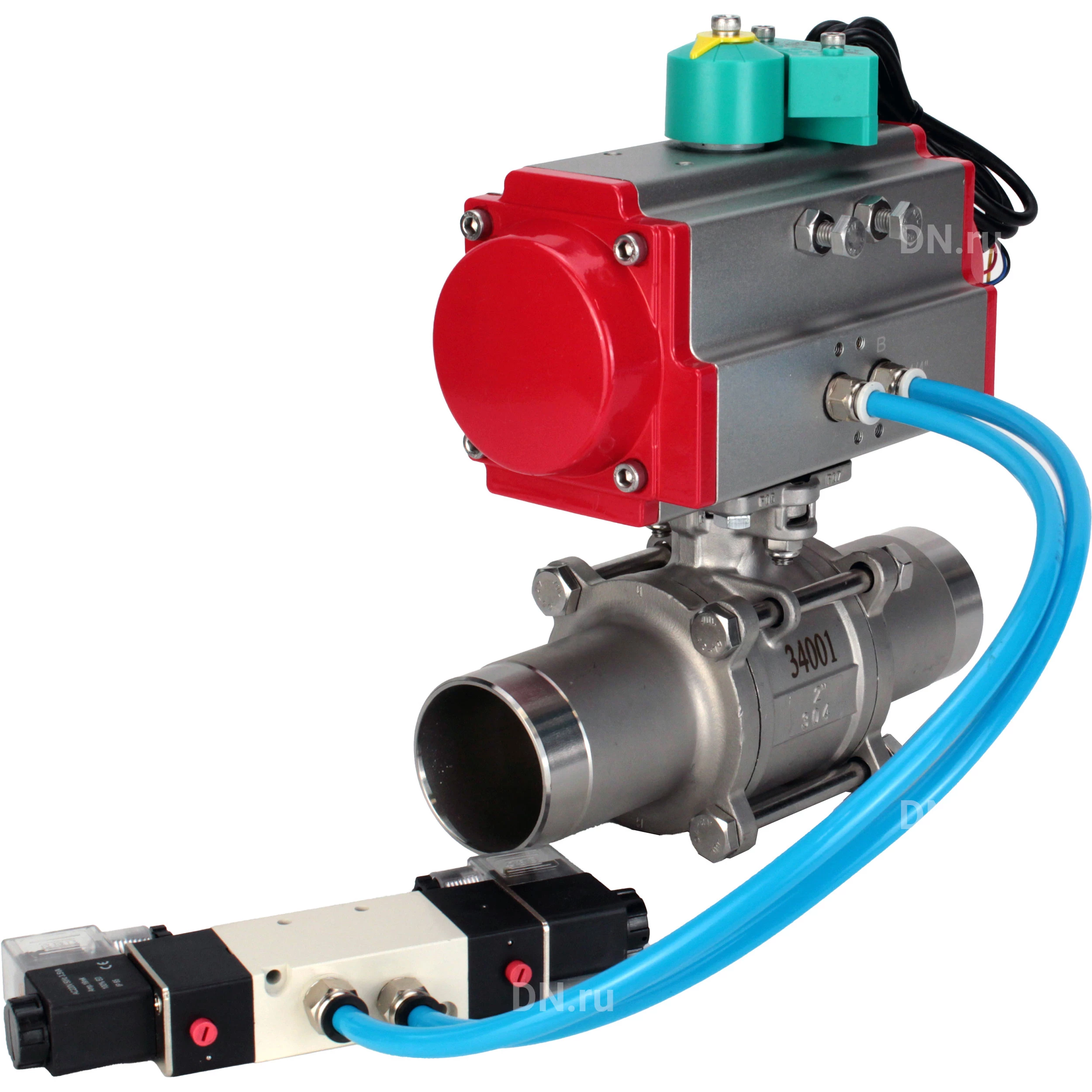 Изображение товара Кран шаровой DN.ru BV3232P(3pc)-FP-W-ISO-H LONG Ду20 Ру63