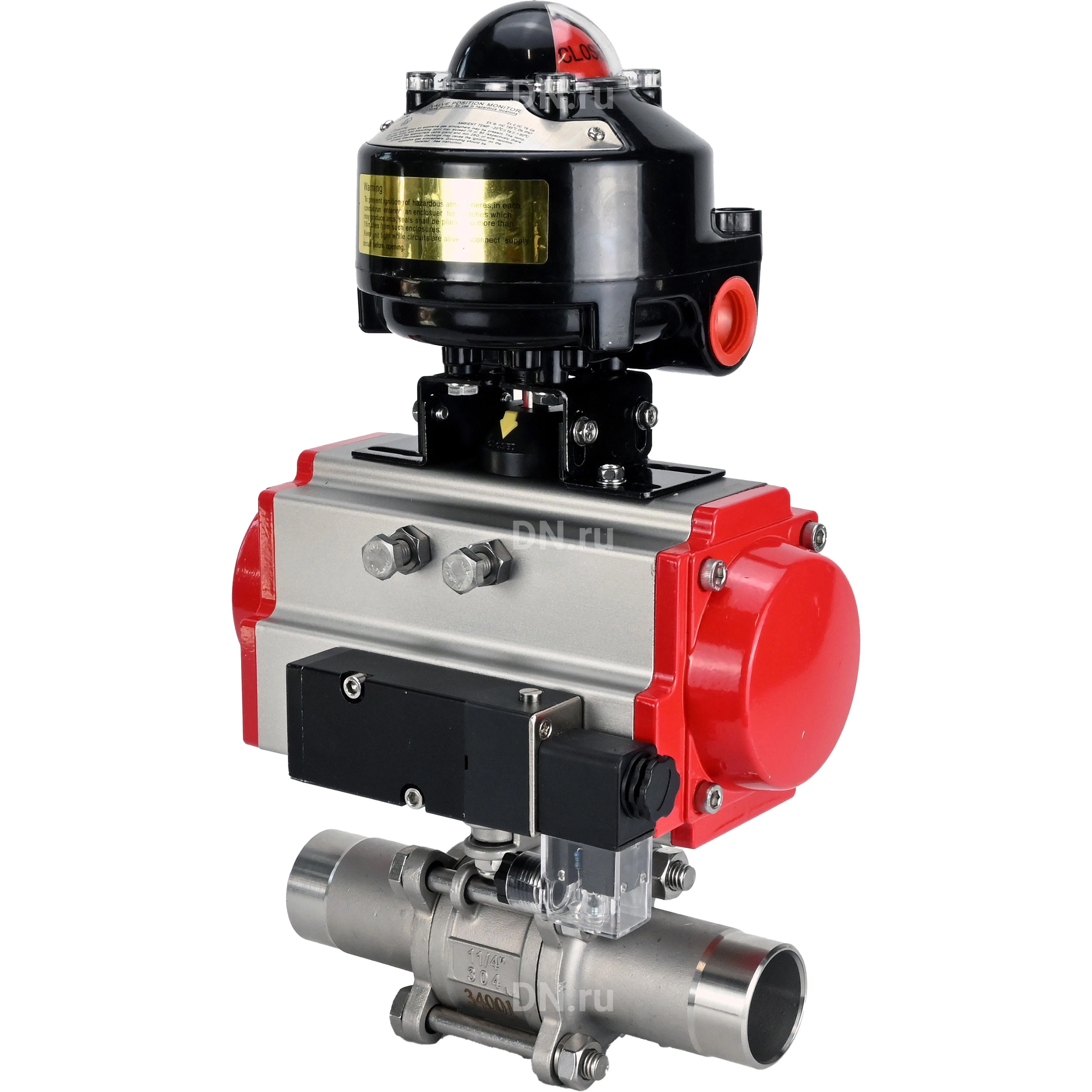 Изображение товара Кран шаровой DN.ru BV3232P(3pc)-FP-W-ISO-H LONG 40 Ду (PN40) зa приварку