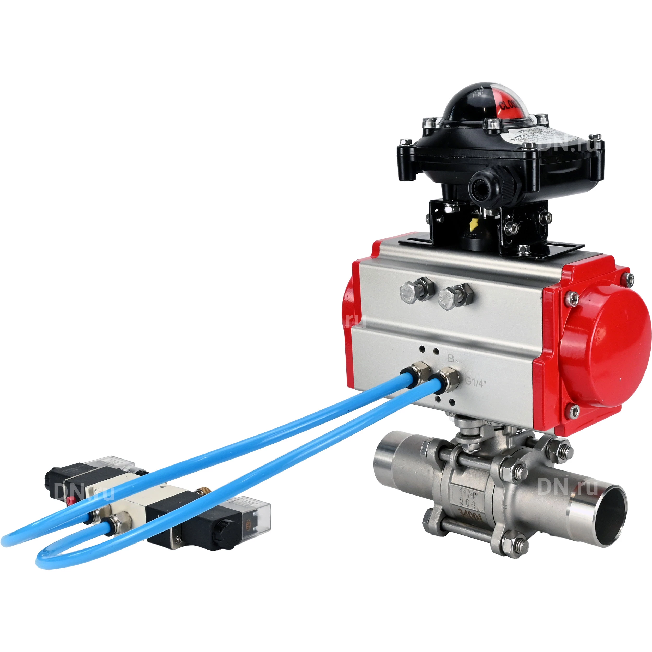 Изображение товара Кран шаровой DN.ru BV3131P(3pc)-FP-W-ISO-H LONG DN100 PN16