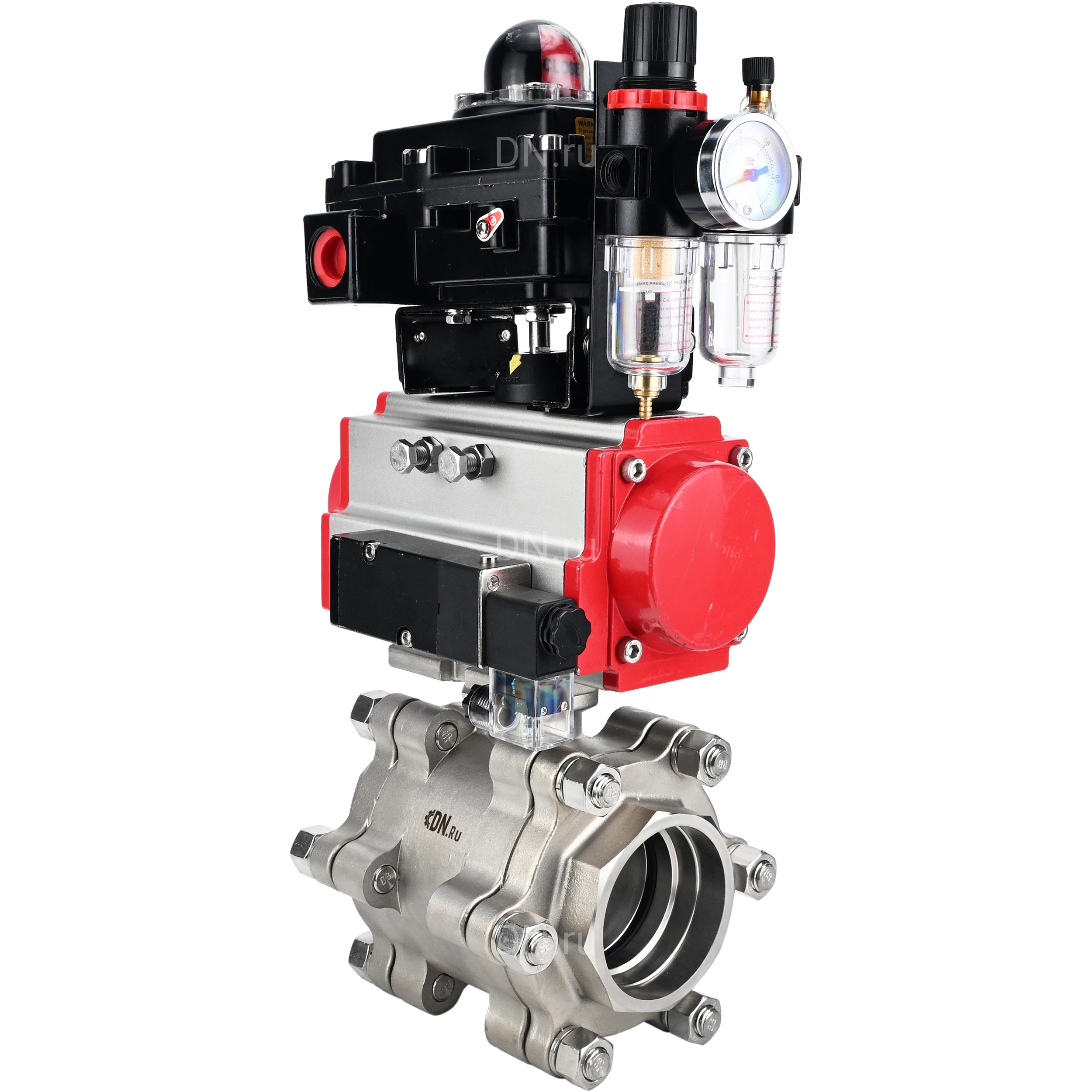 Изображение товара Кран шаровой DN.ru BV3232P(3pc)-FP-SW-ISO-H Ду65 Ру63