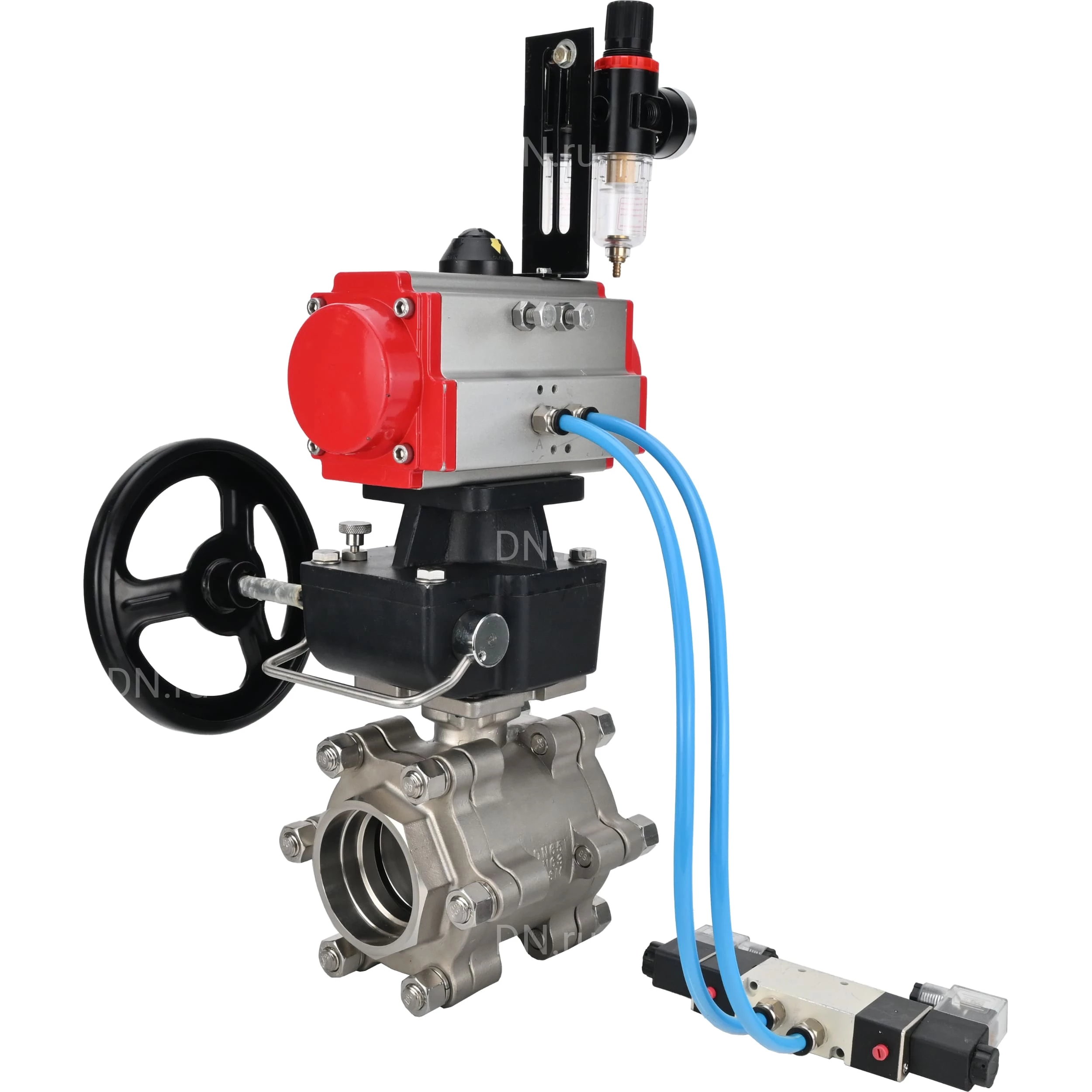 Изображение товара Кран шаровой BV3232P(3pc)-FP-SW-ISO-H 100 мм с пневмоприводом