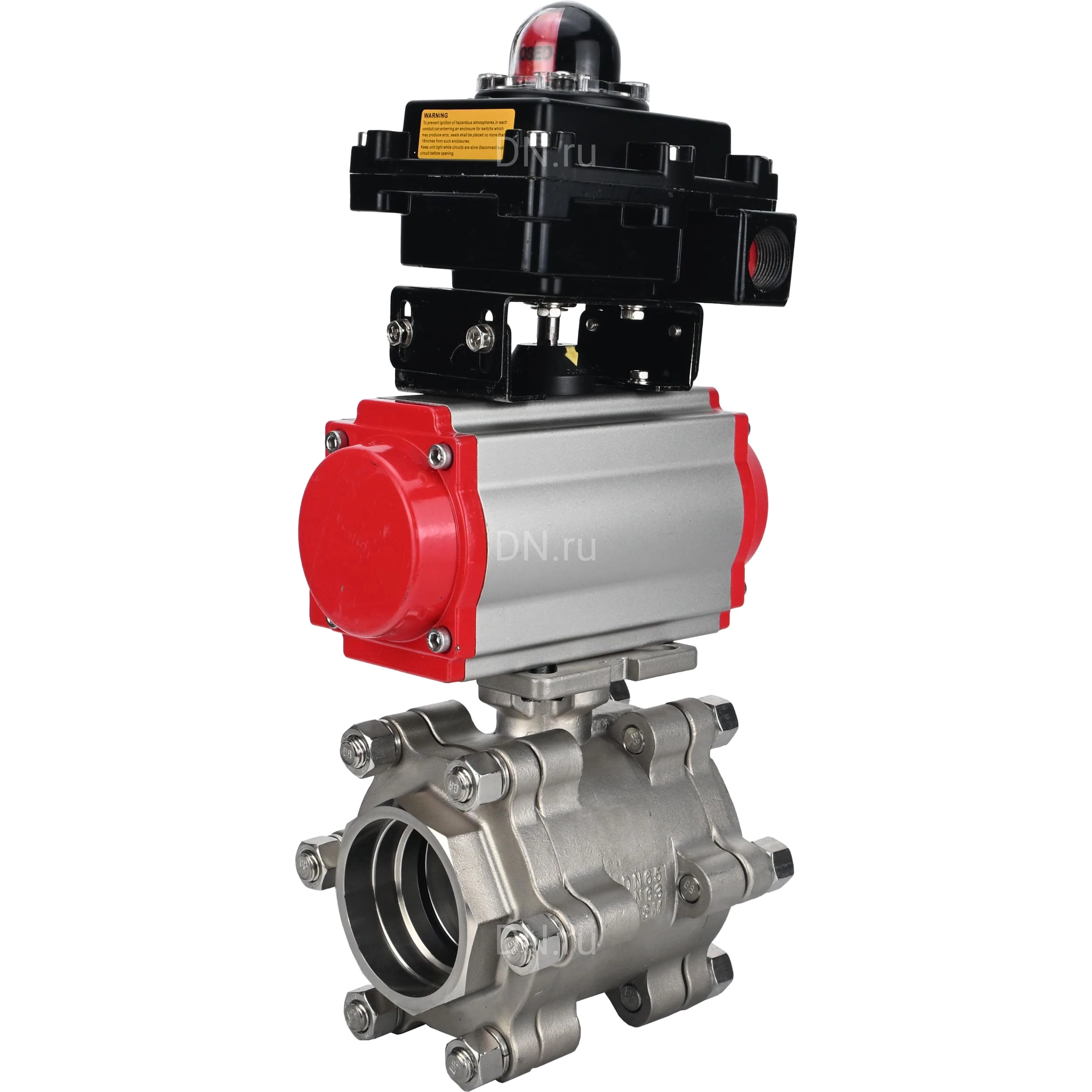 Изображение товара Кран шаровой DN ru BV3232P 3pc FP SW ISO H Ду40 Ру63 под приварку с пневмоприводом PA SA 105 Изображение товара Кран шаровой DN ru BV3232P 3pc FP SW ISO H Ду40 Ру63 под приварку с пневмоприводом PA SA 105