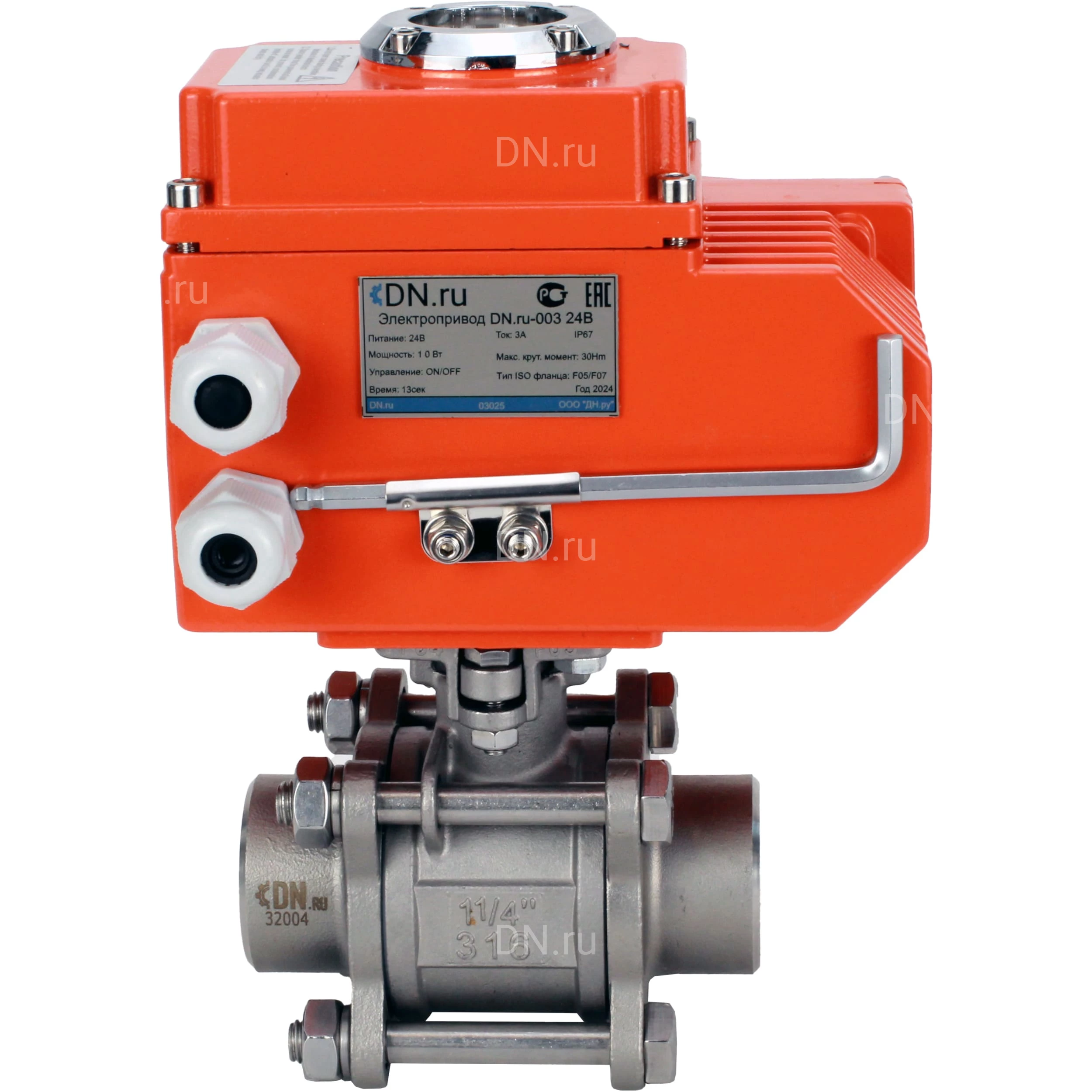 Изображение товара Кран шаровой BV3232P(3pc)-FP-W-ISO-H 100 мм приварной с электроприводом