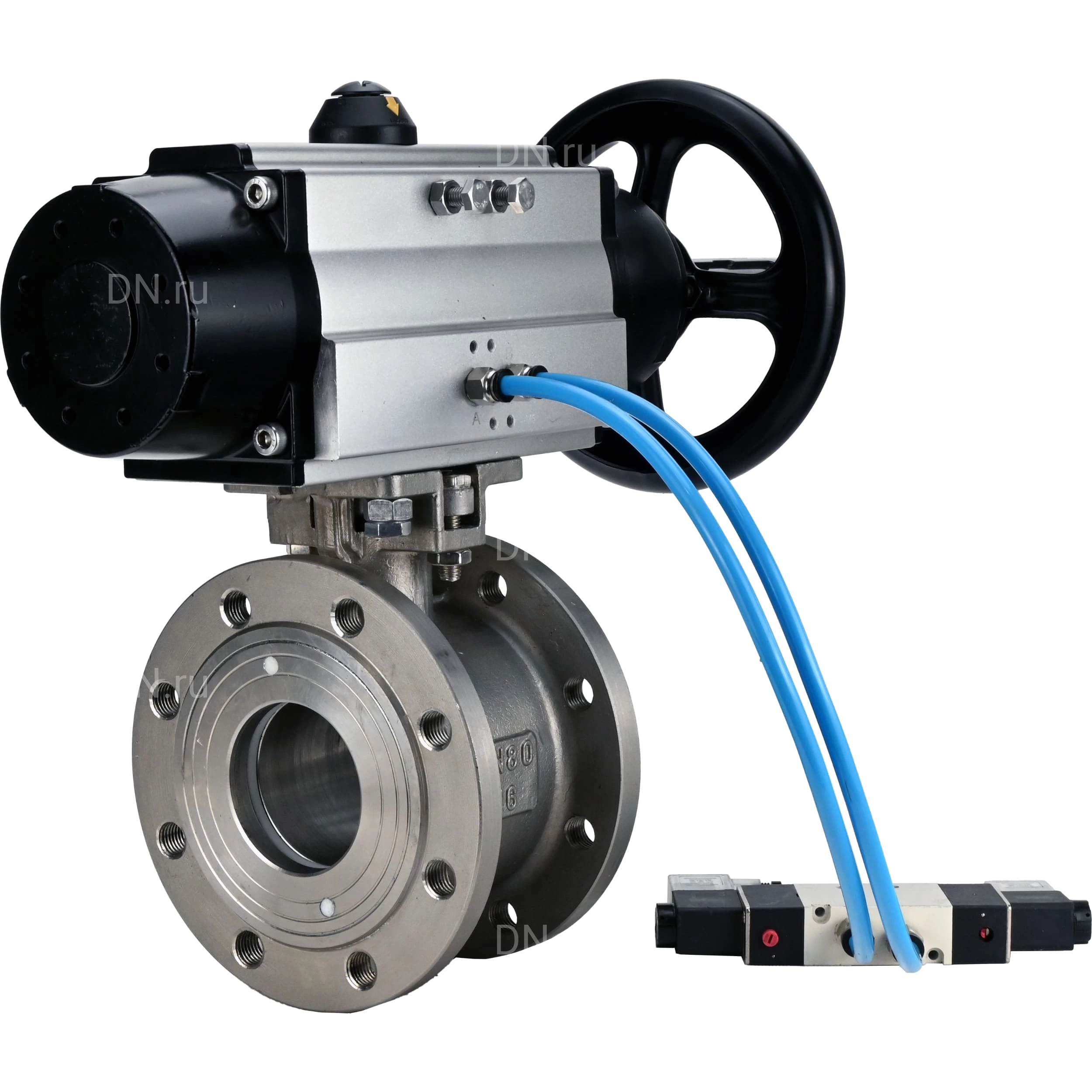 Изображение товара Кран шаровой DN.ru BV3232P-FP-Fb-ISO-H Ду80, пневмопривод, SS316 Изображение товара Кран шаровой DN.ru BV3232P-FP-Fb-ISO-H Ду80, пневмопривод, SS316