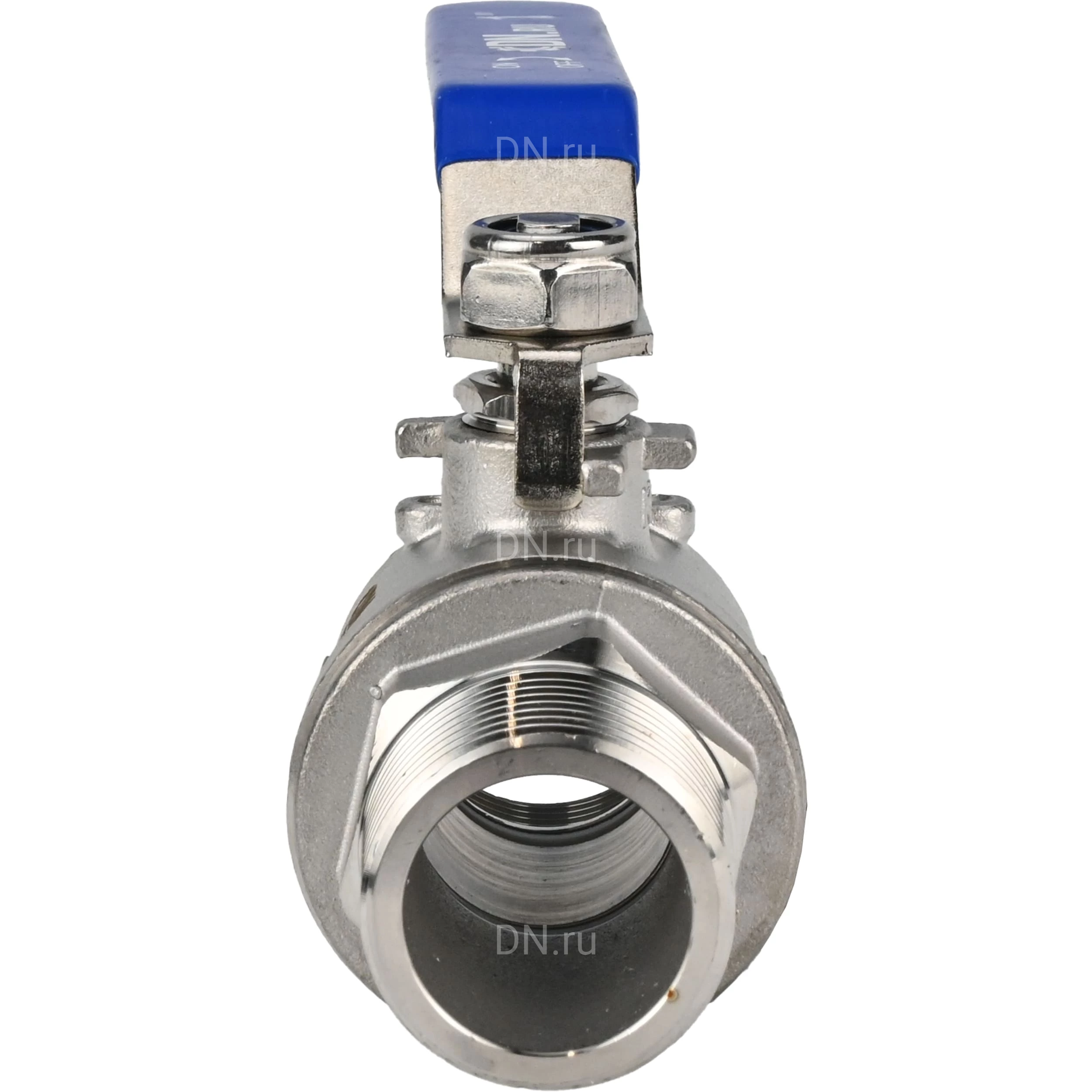 Изображение товара Кран шаровой DN.ru BV3131P(2pc)-FP-T-H ВР/НР Ду50 Ру40 нержавеющая сталь AISI 304, полнопроходной, внутренняя резьба/наружная резьба, уплотнение - PTFE, ручка-рычаг