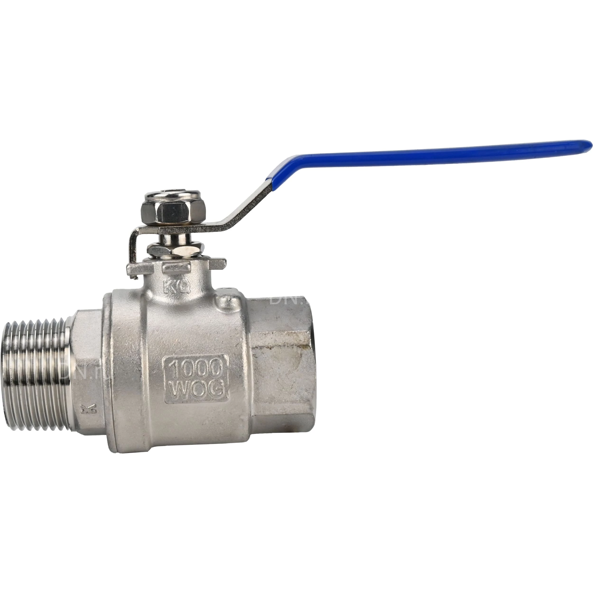 Изображение товара Кран шаровой DN.ru BV3131P(2pc)-FP-T-H ВР/НР Ду25 Ру63 нержавеющая сталь AISI 304, полнопроходной, внутренняя резьба/наружная резьба, уплотнение - PTFE, ручка-рычаг