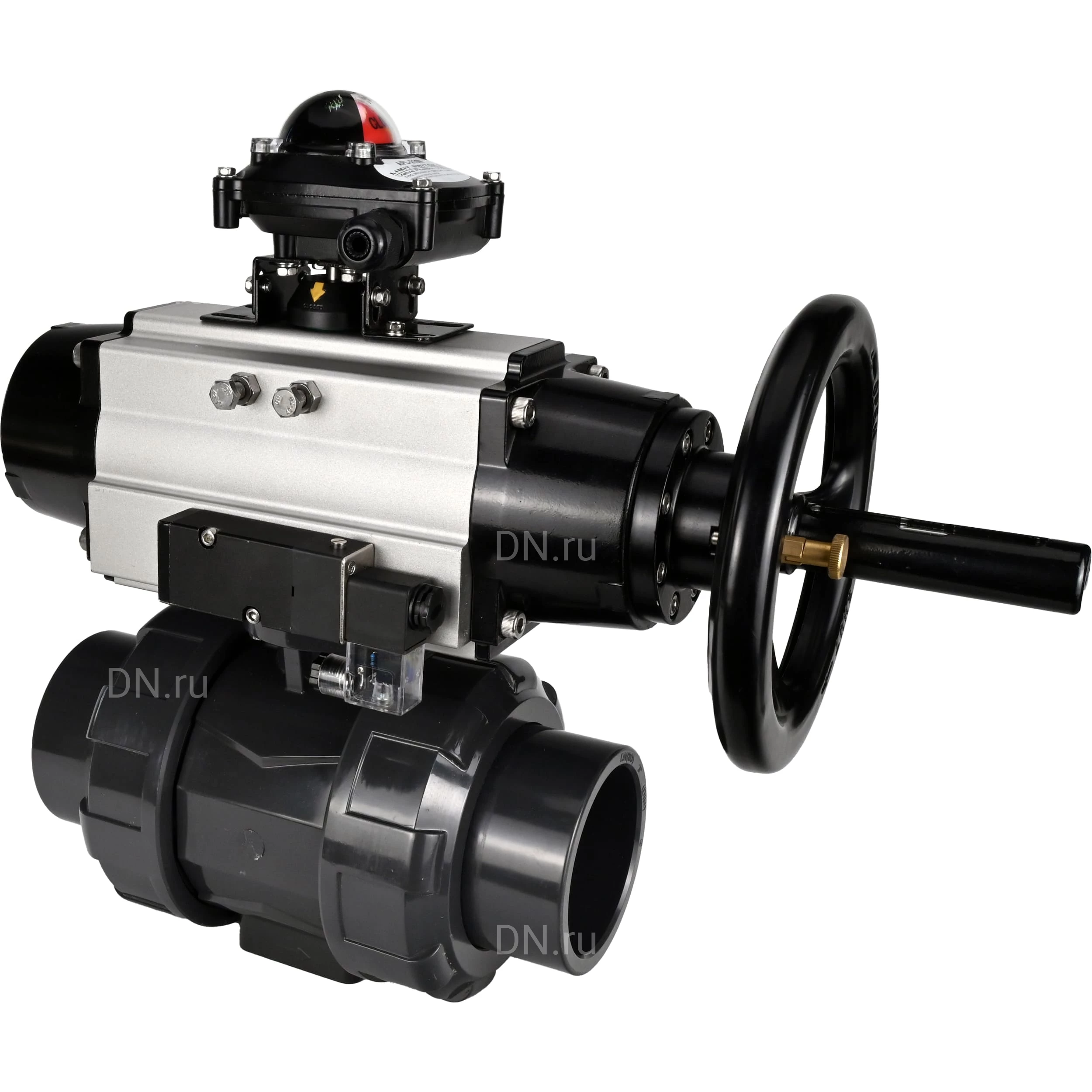 Изображение товара Кран шаровой DN ru BV4242E FP GRM ISO DN65 Ру10 с пневмоприводом двойного действия