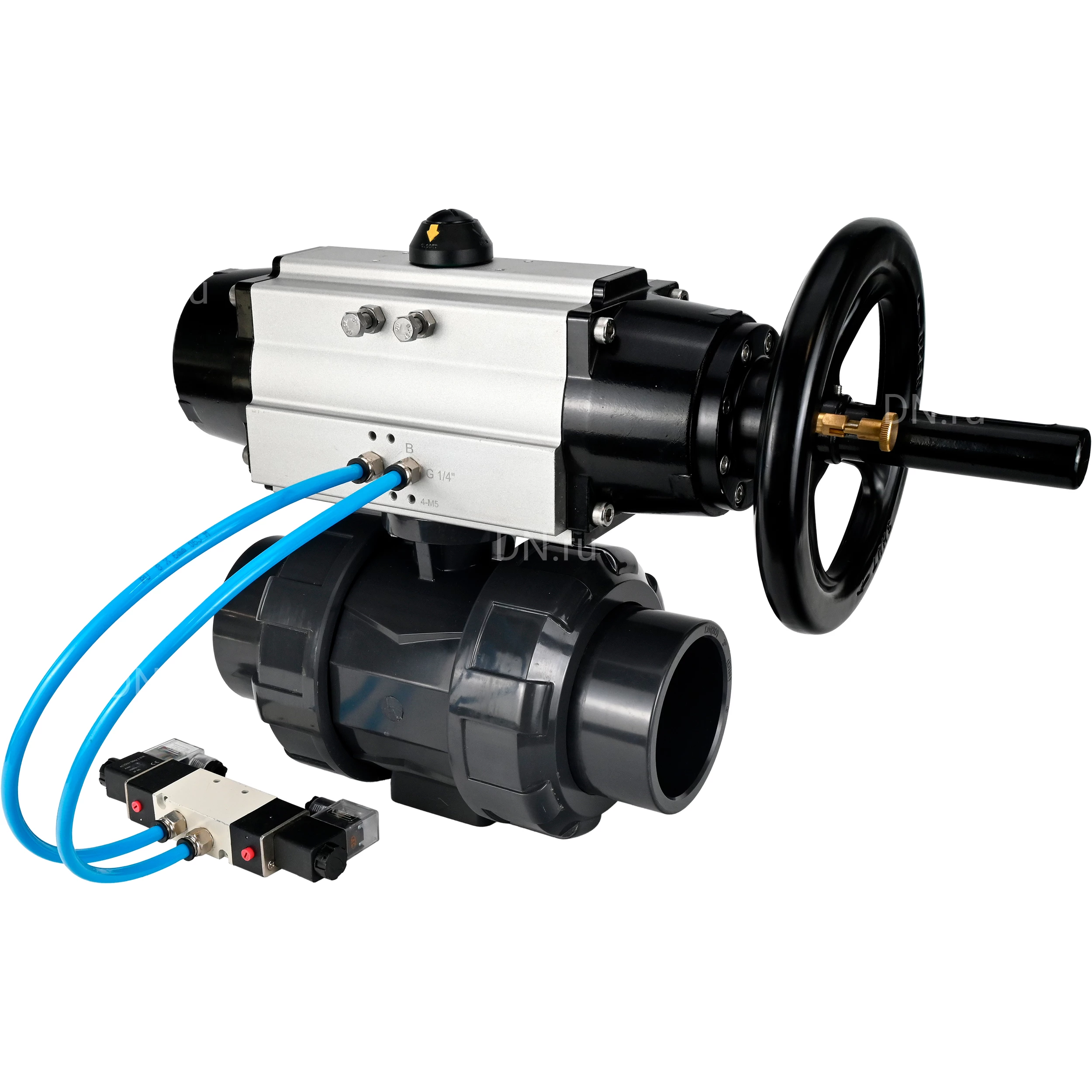 Изображение товара Кран шаровой BV4242E-FP-GRM-ISO DN25 Ру10 с пневмоприводом PA-DA-105-1