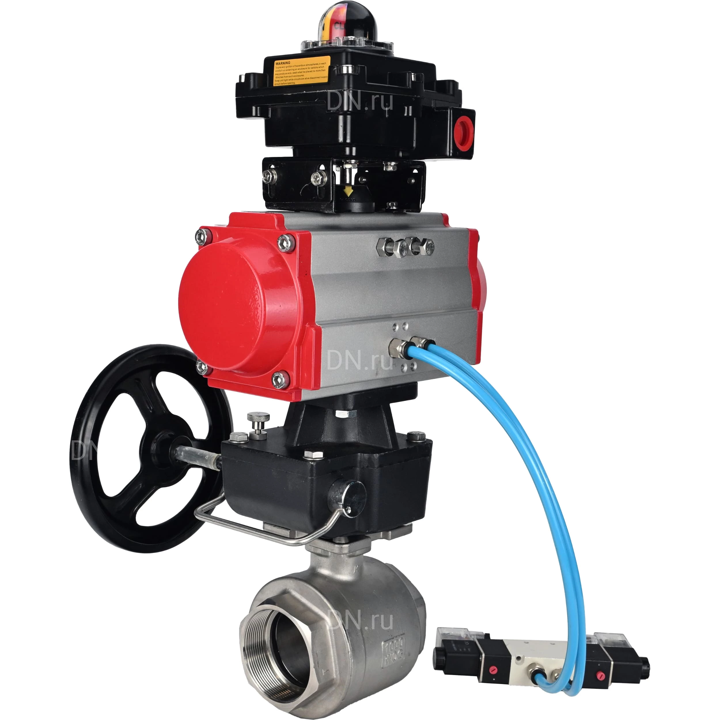 Изображение товара Кран шаровой DN.ru BV3232P(2pc)-FP-T-ISO-H Ду32 Ру63