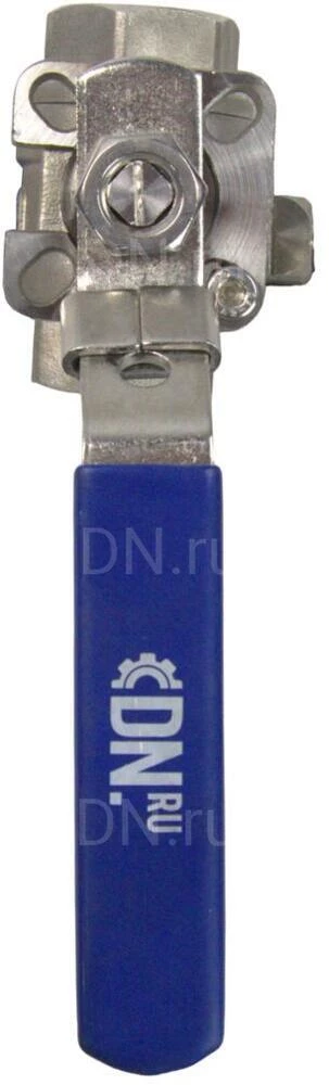 Изображение товара Кран шаровой DN.ru BV3232P(2pc)-FP-T-ISO-H Ду20 Ру63 полнопроходной двухходовой, нержавеющая сталь 316, внутренняя резьба, уплотнение - PTFE, с ISO-фланцем и рукояткой, 9х9, F03/F04