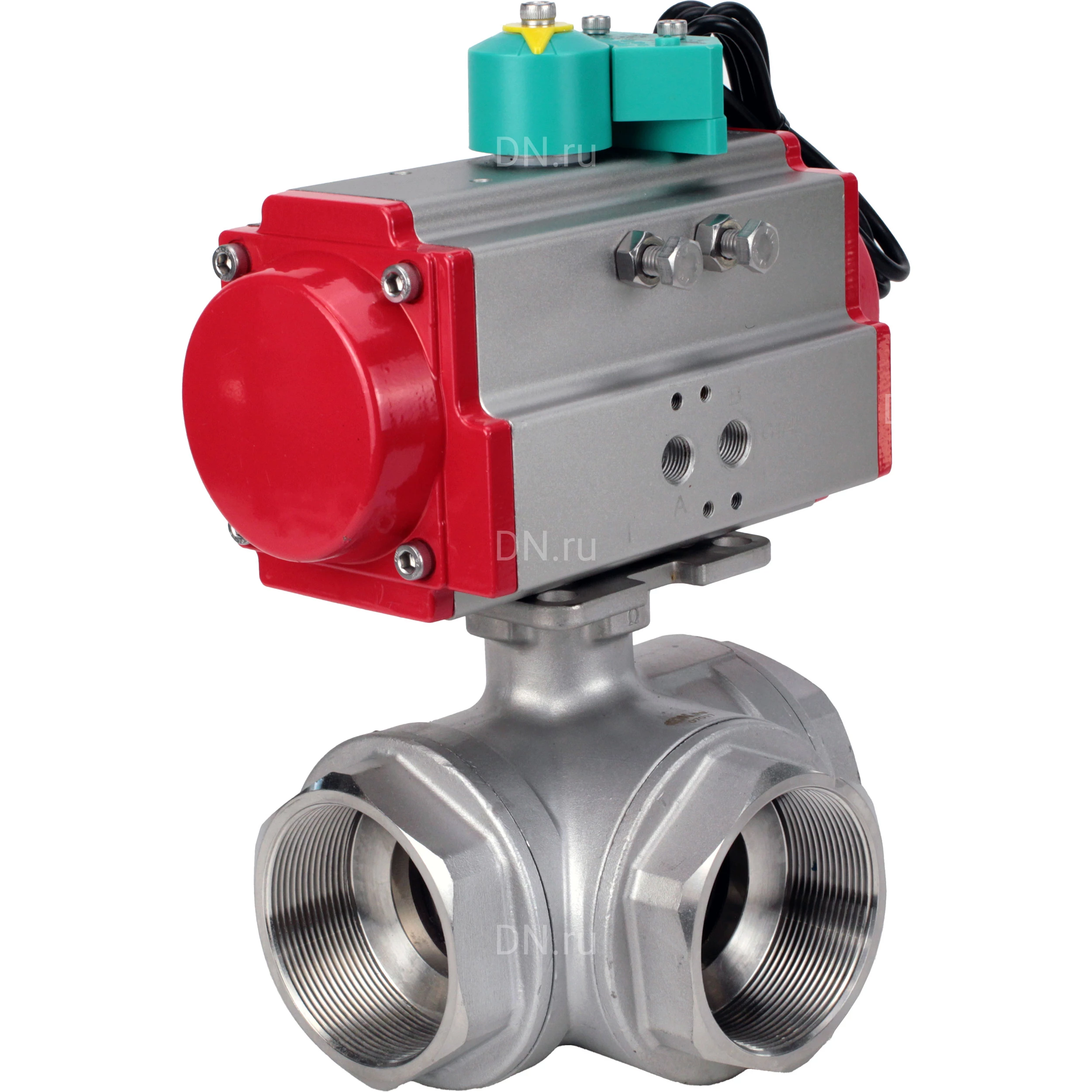 Изображение товара Кран шаровой DN.ru BV3232P(4pc)-SP-3WL-T-ISO-H Ду32 Ру63