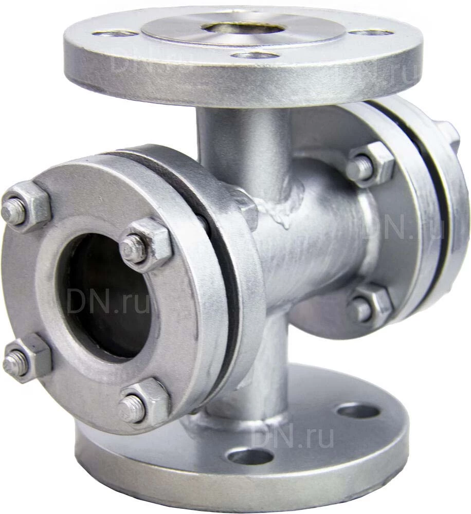 Изображение товара Стекло смотровое DN.ru SG2-34G-F тип В ГОСТ 21836-2021 Ду65 Ру16, углеродистая сталь, фланцевое