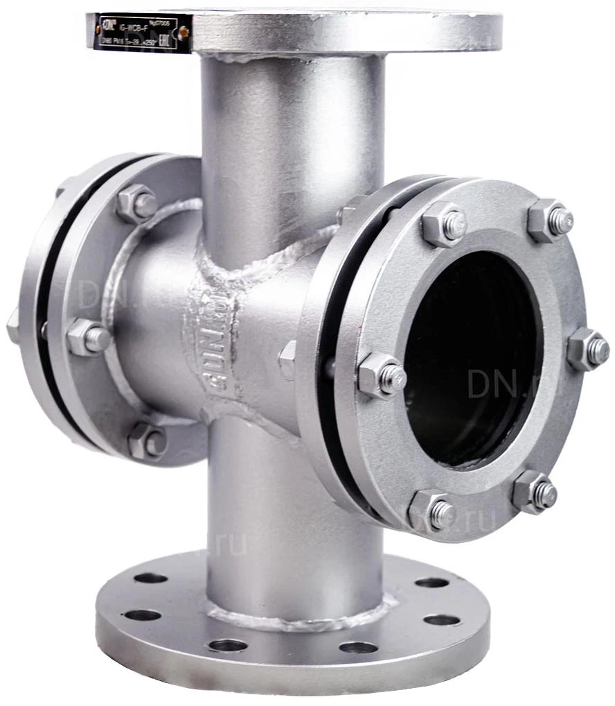 Изображение товара Стекло смотровое DN.ru SG2-34G-F тип В ГОСТ 21836-2021 Ду80 Ру16, углеродистая сталь, фланцевое
