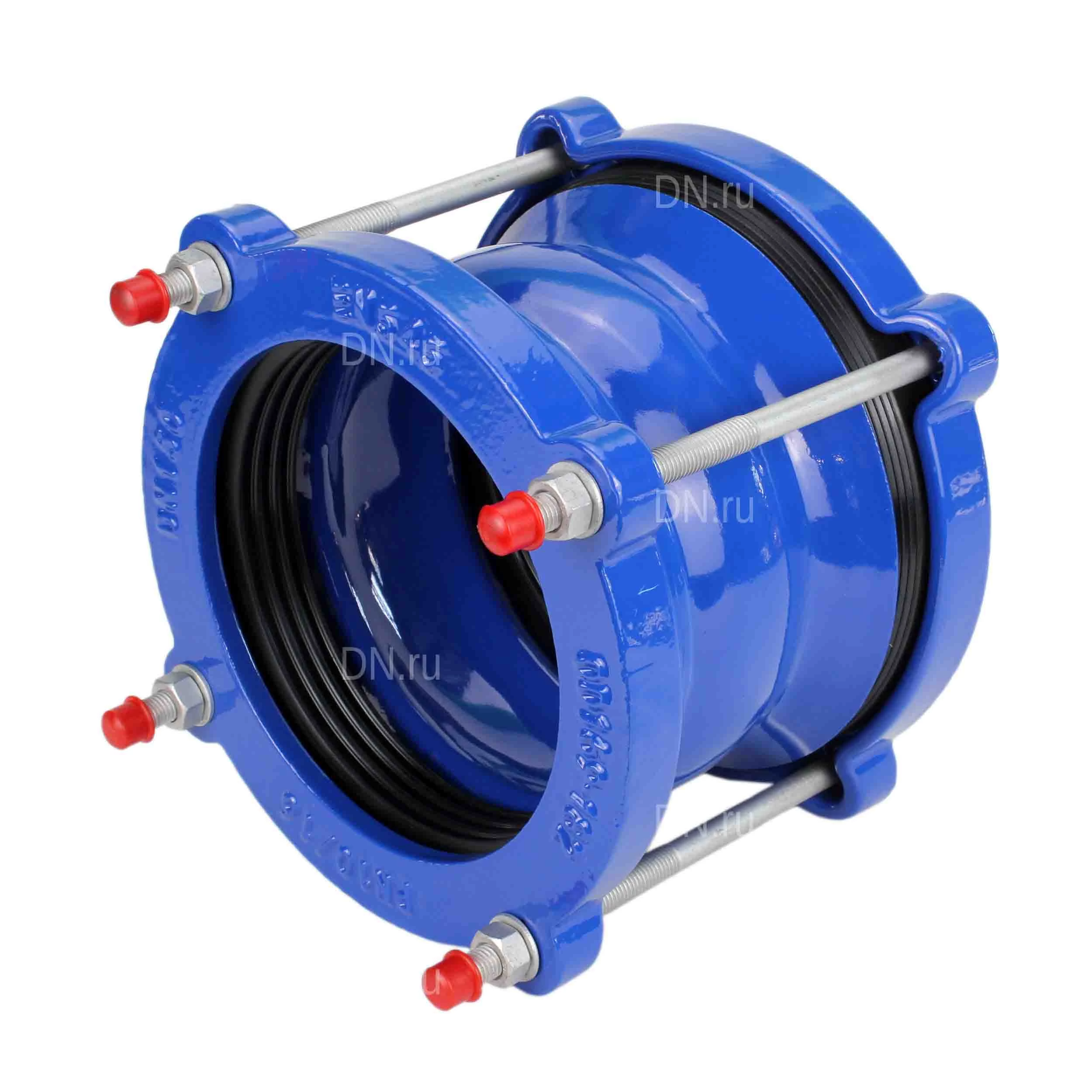 Изображение товара Муфта соединительная ДРК DN.ru CCDS2112E-SS Ду150 Ру16, корпус - низкоуглеродистая сталь S235, уплотнение - EPDM, обжимной диаметр 159-182 мм