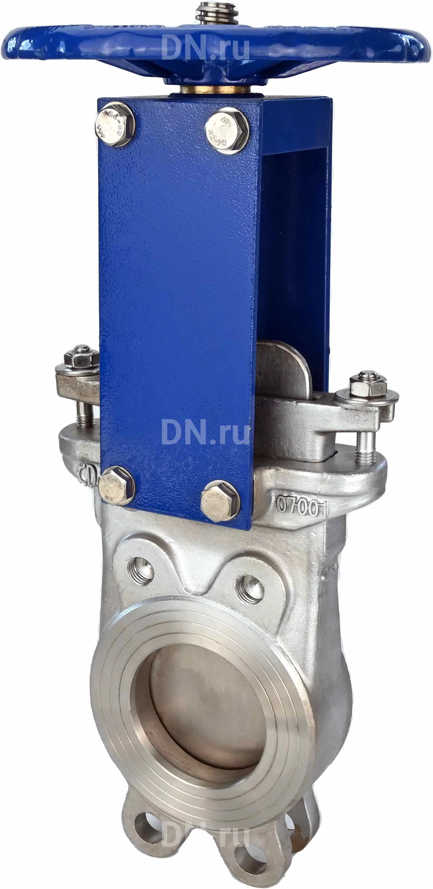 Изображение товара Задвижка шиберная DN.ru Ду80 Ру10 нержавеющая сталь с выдвижным шпинделем