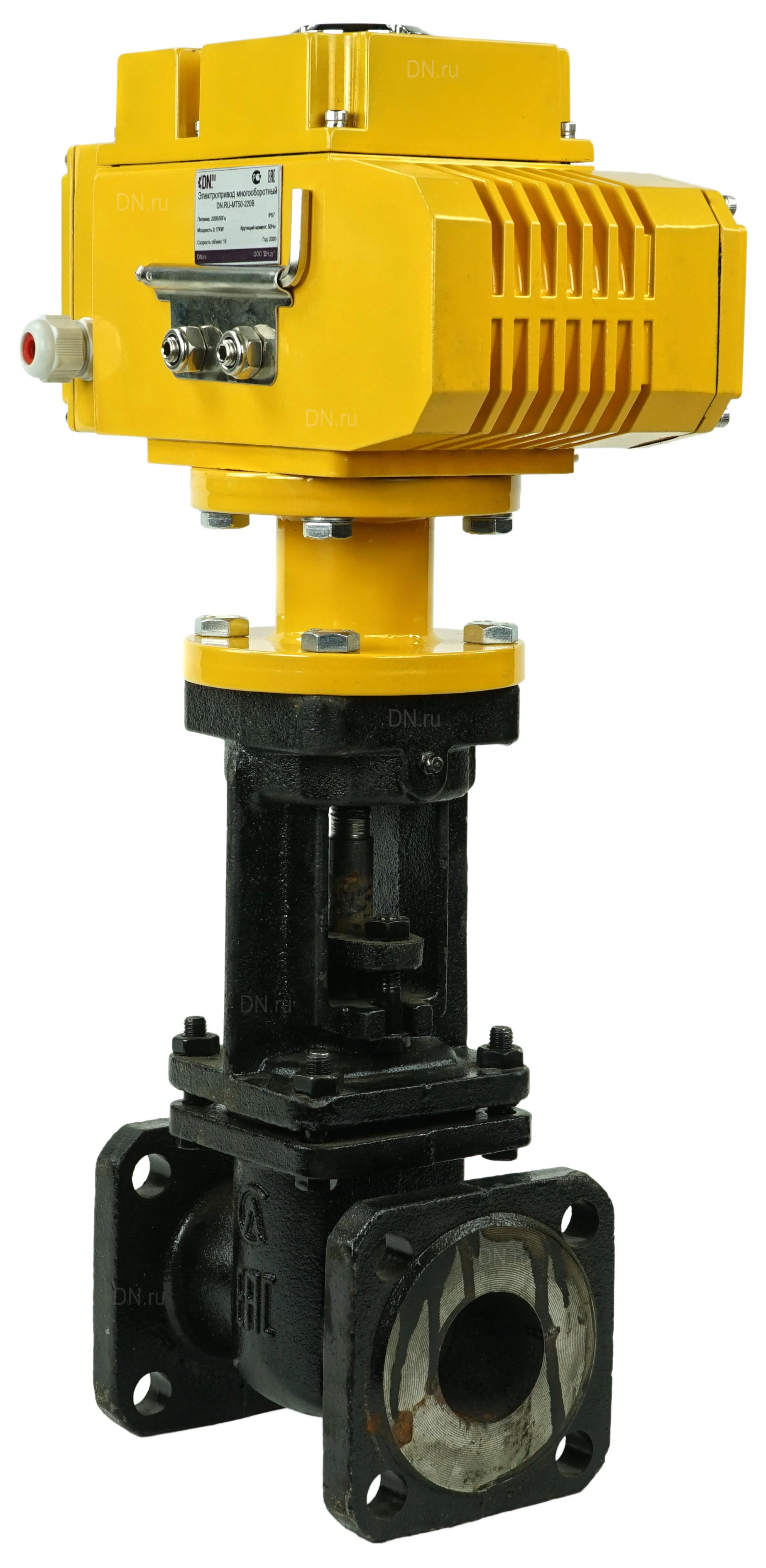 Изображение товара Задвижка параллельная 30ч906бр с электроприводом DN.ru 220В Ду50 фланцевая